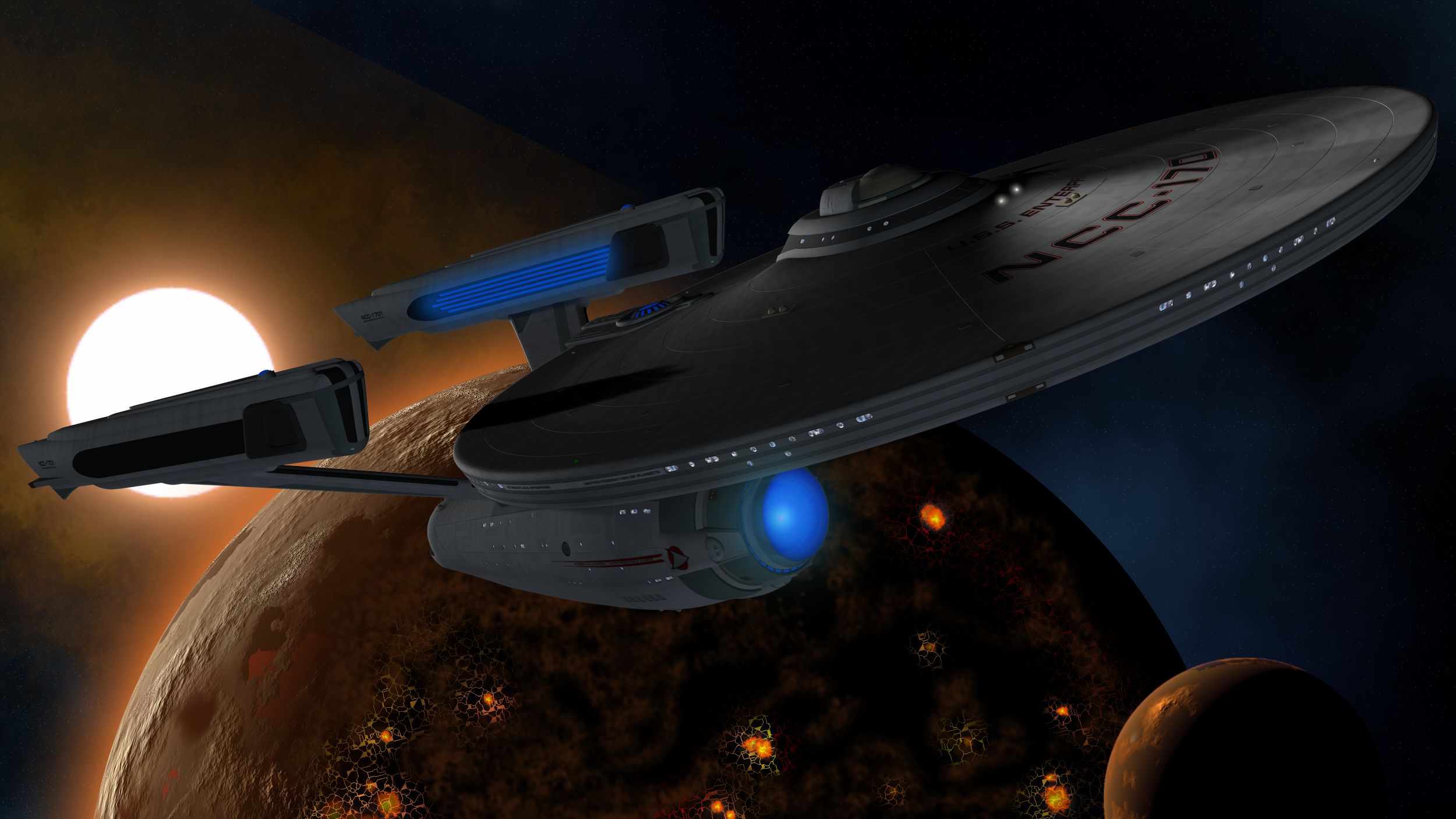 U.S.S. Enterprise Refit Full HD Wallpaper and Background Image