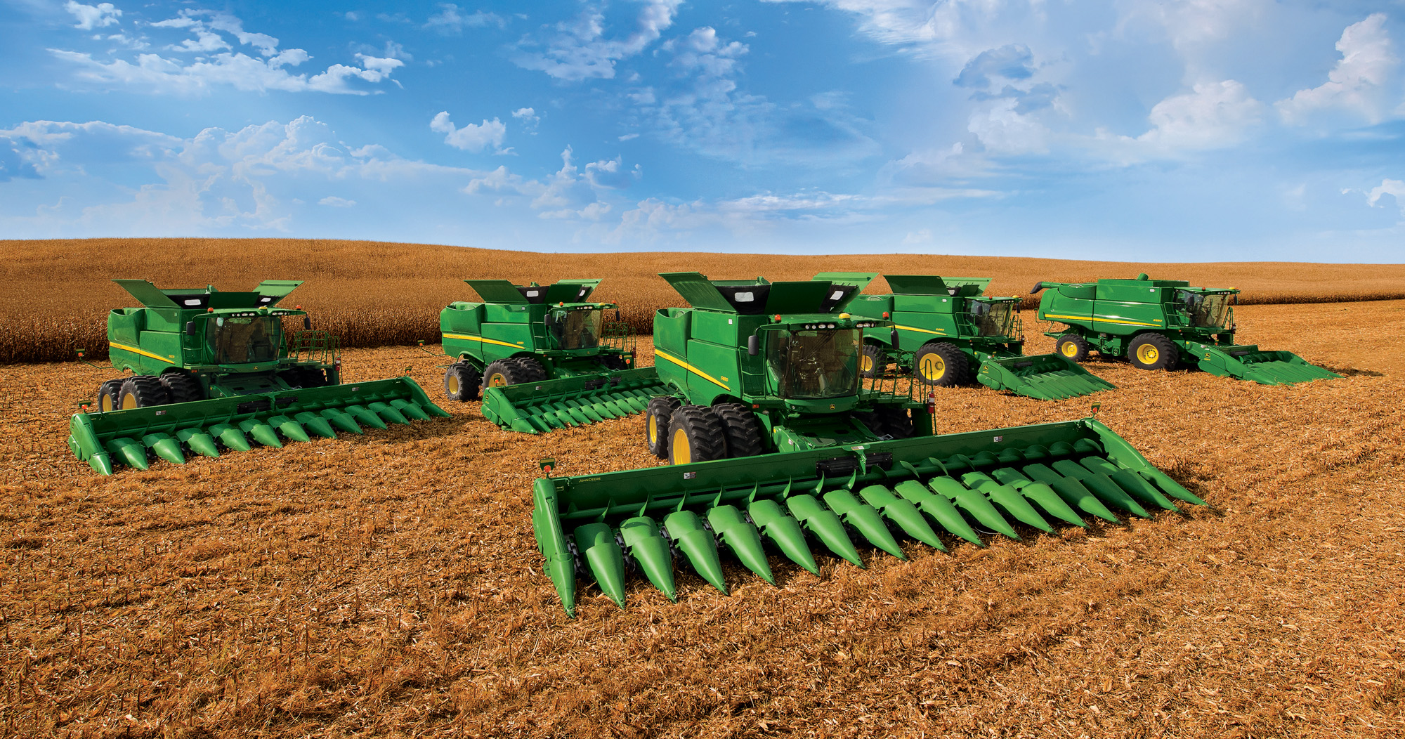 Stunning John Deere Harvesters HD Wallpaper