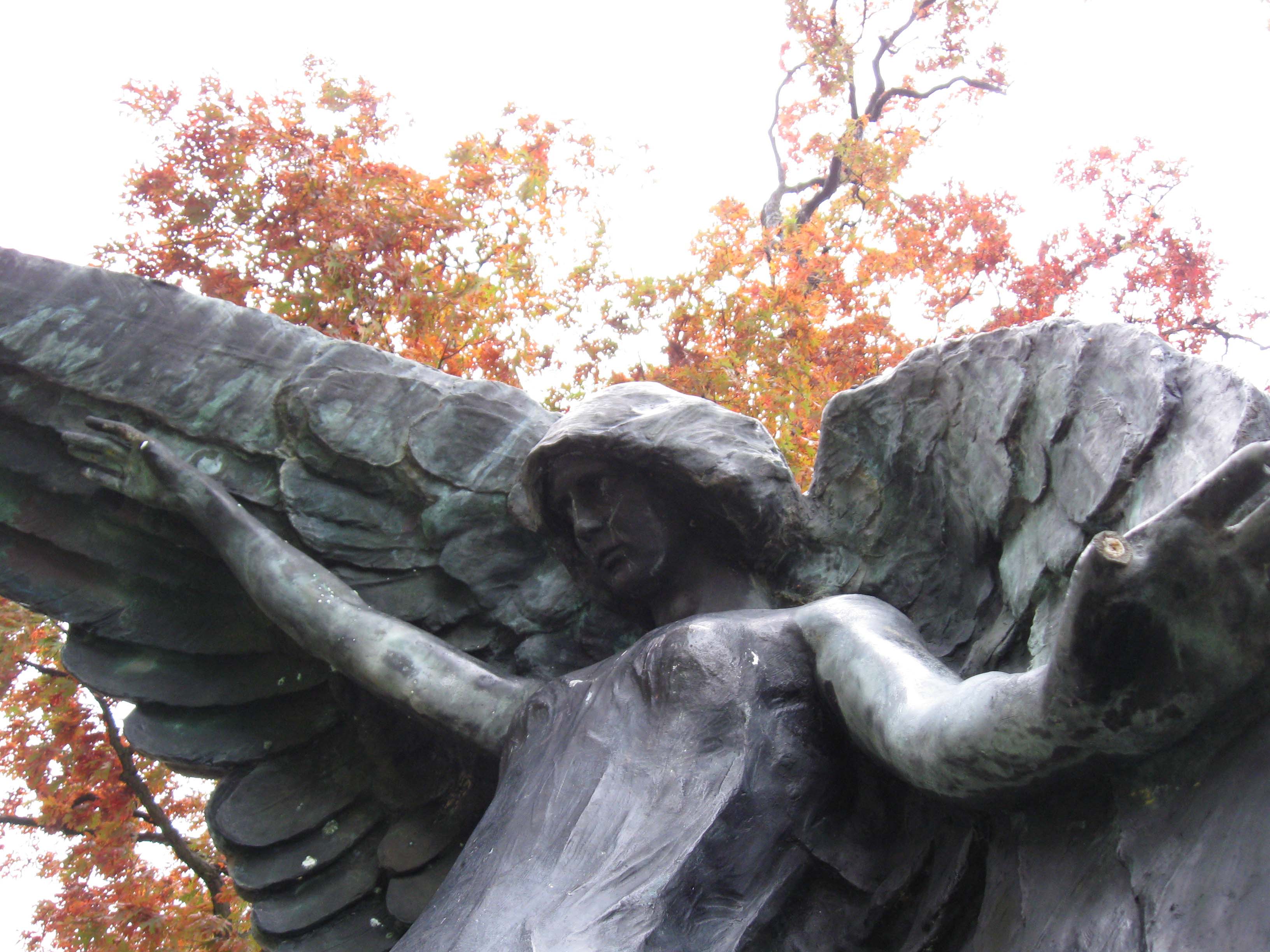 Download Man Made Angel Statue HD Wallpaper