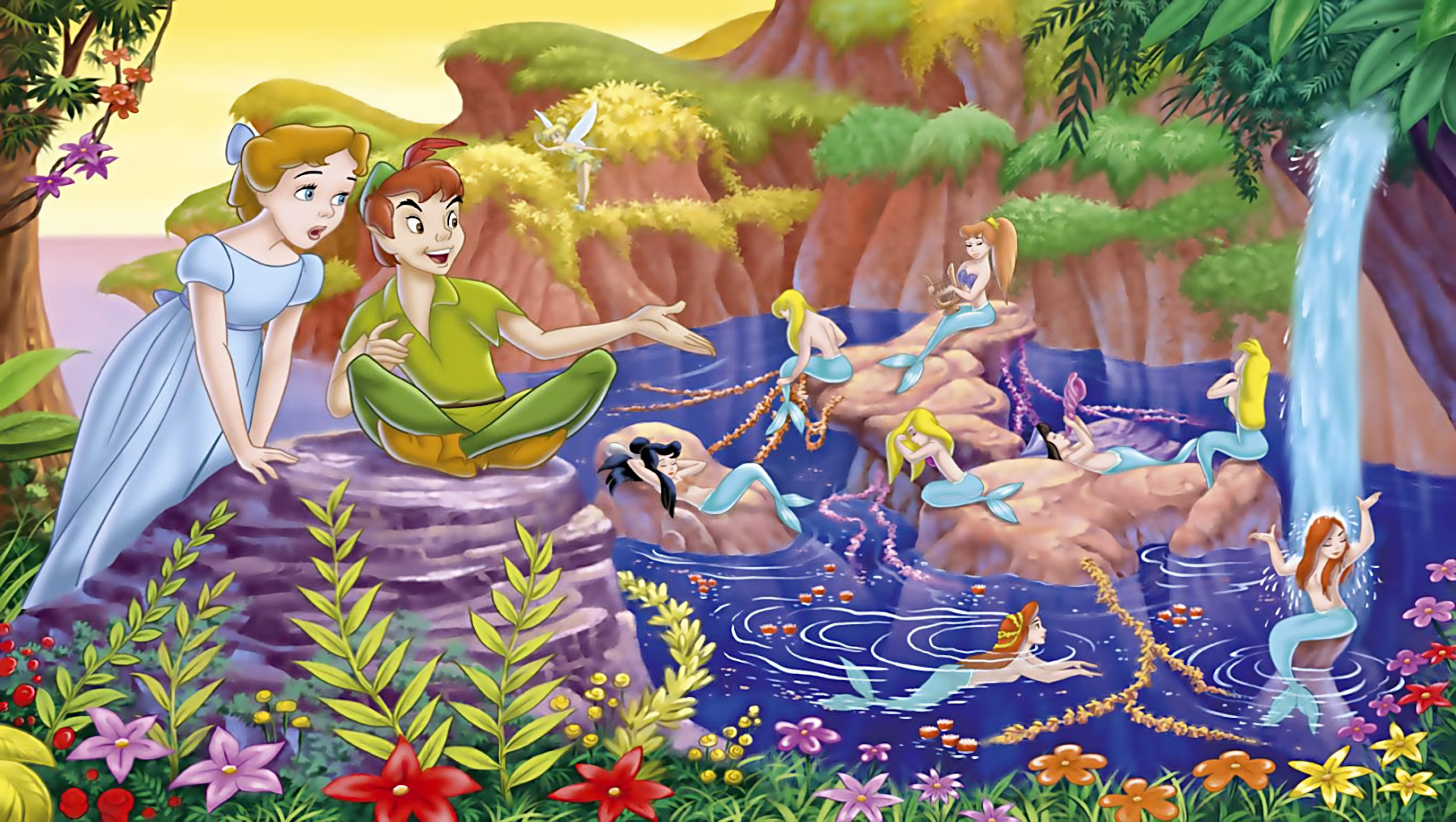 Peter Pan & Wendy Enchanting Mermaid Lagoon HD Wallpaper