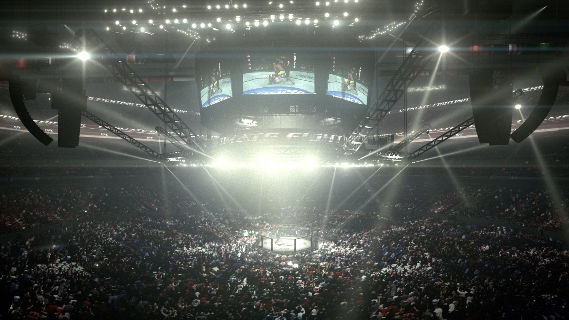Epic Mma Showdown Hd Wallpaper Of The Ultimate Fight Night
