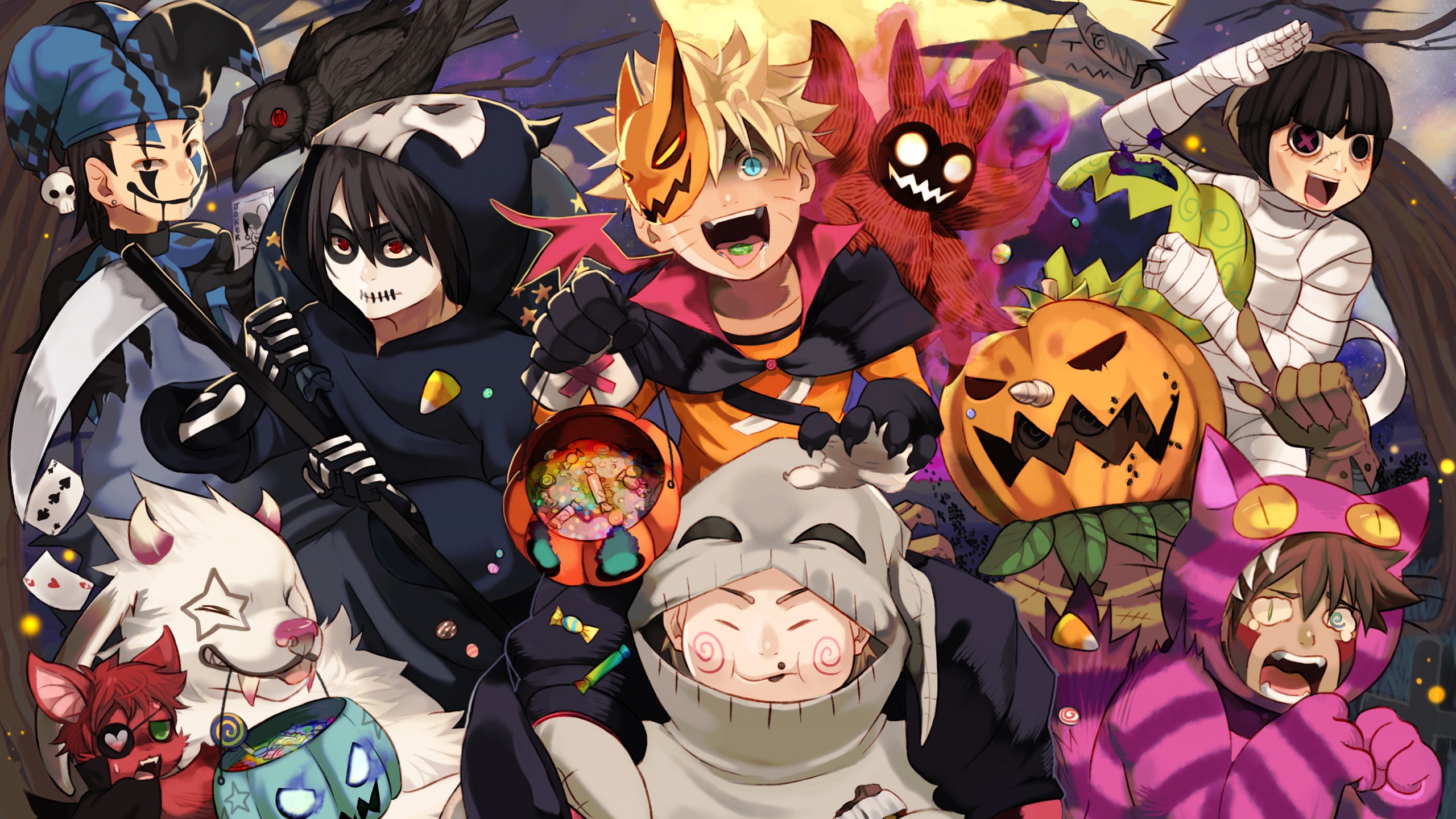 Naruto Anime Halloween HD Wallpaper by Uzucake