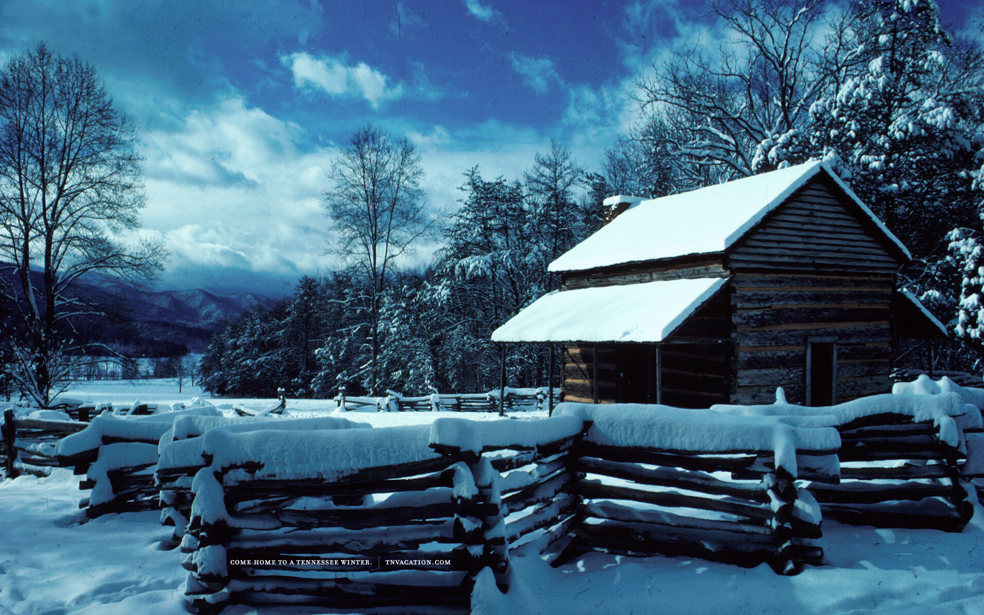 Download Tennessee Fence House Snow Earth Photography Winter HD Wallpaper
