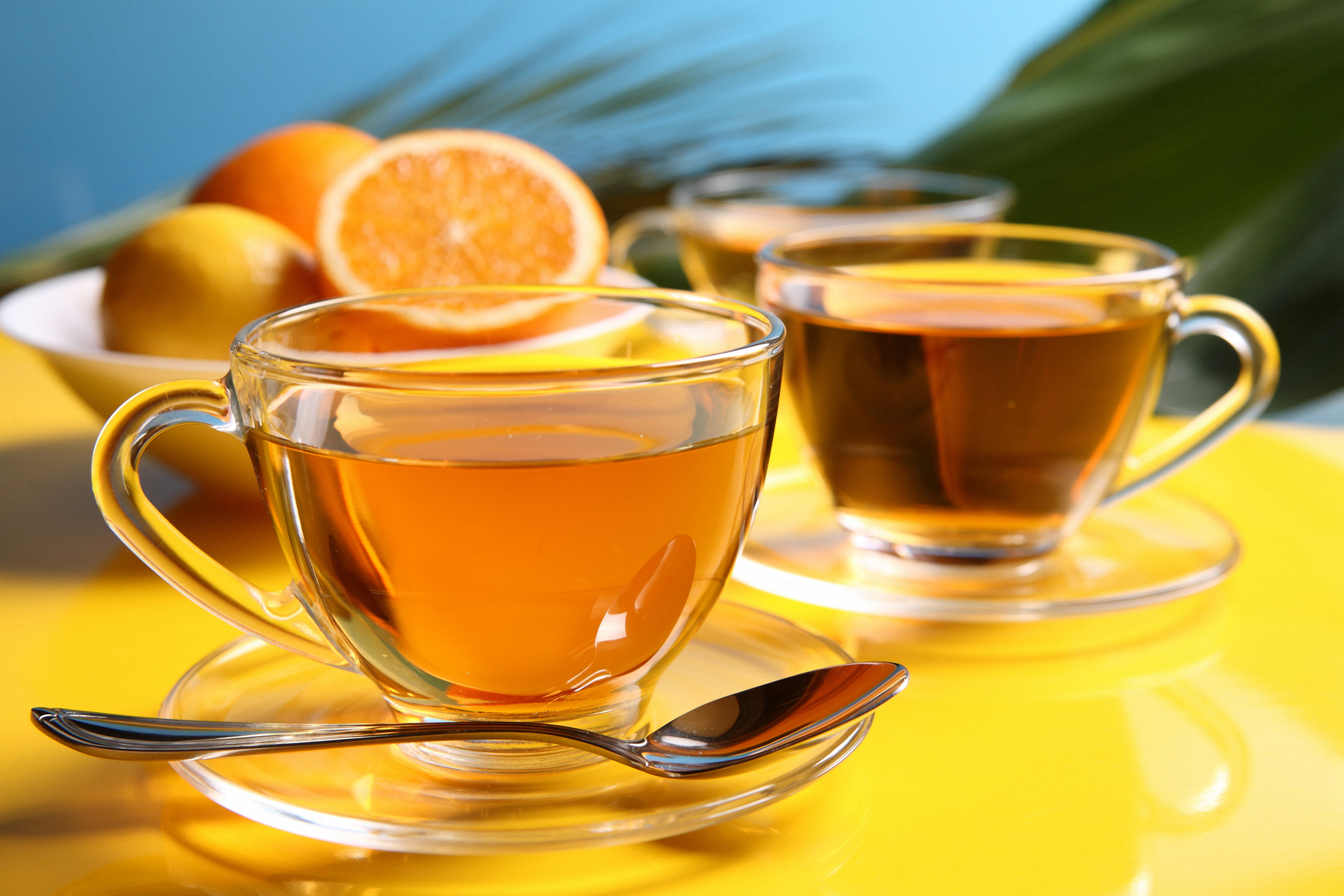 Download Cup Orange (Fruit) Food Tea HD Wallpaper