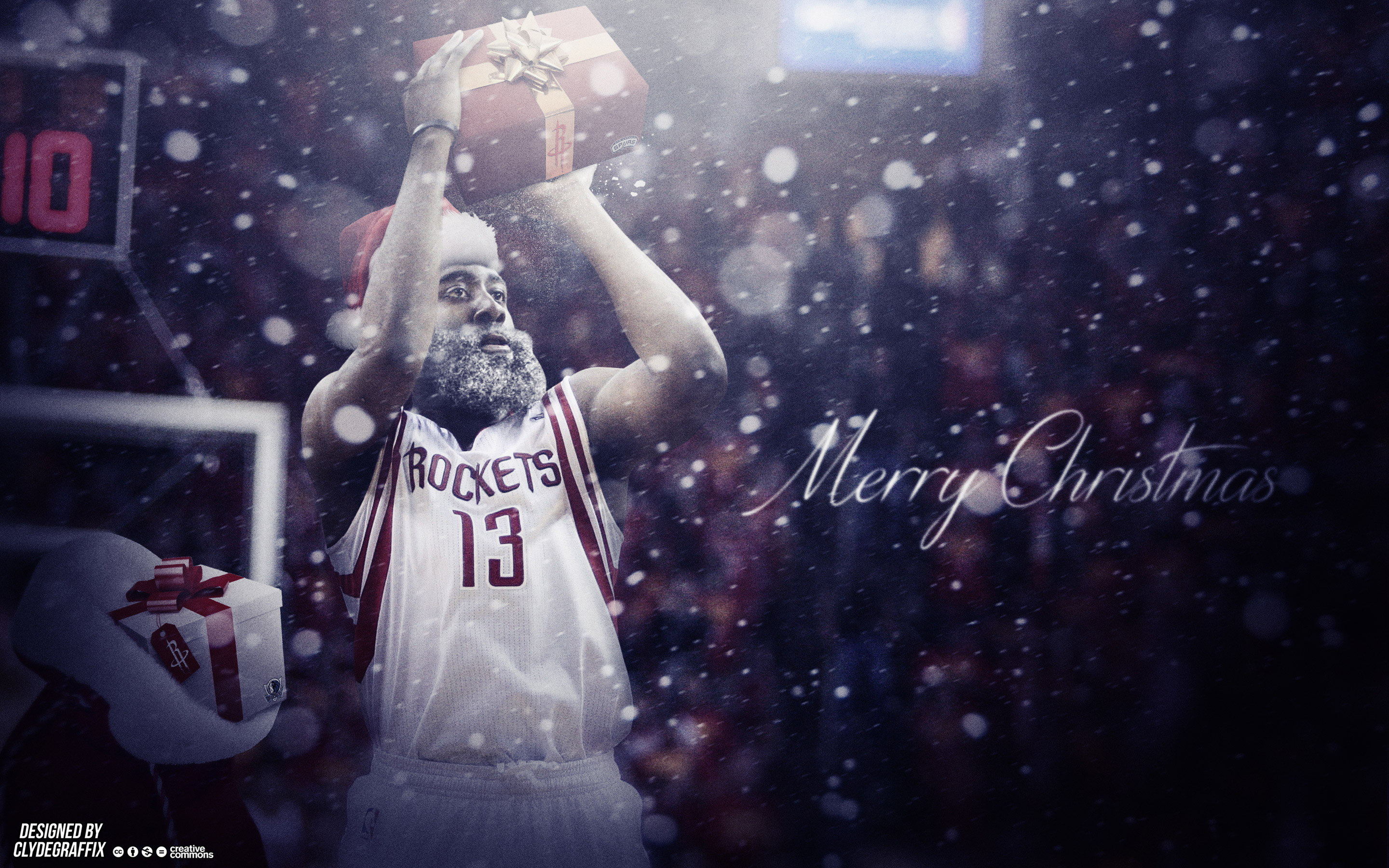Holiday Basketball Celebration HD Wallpaper