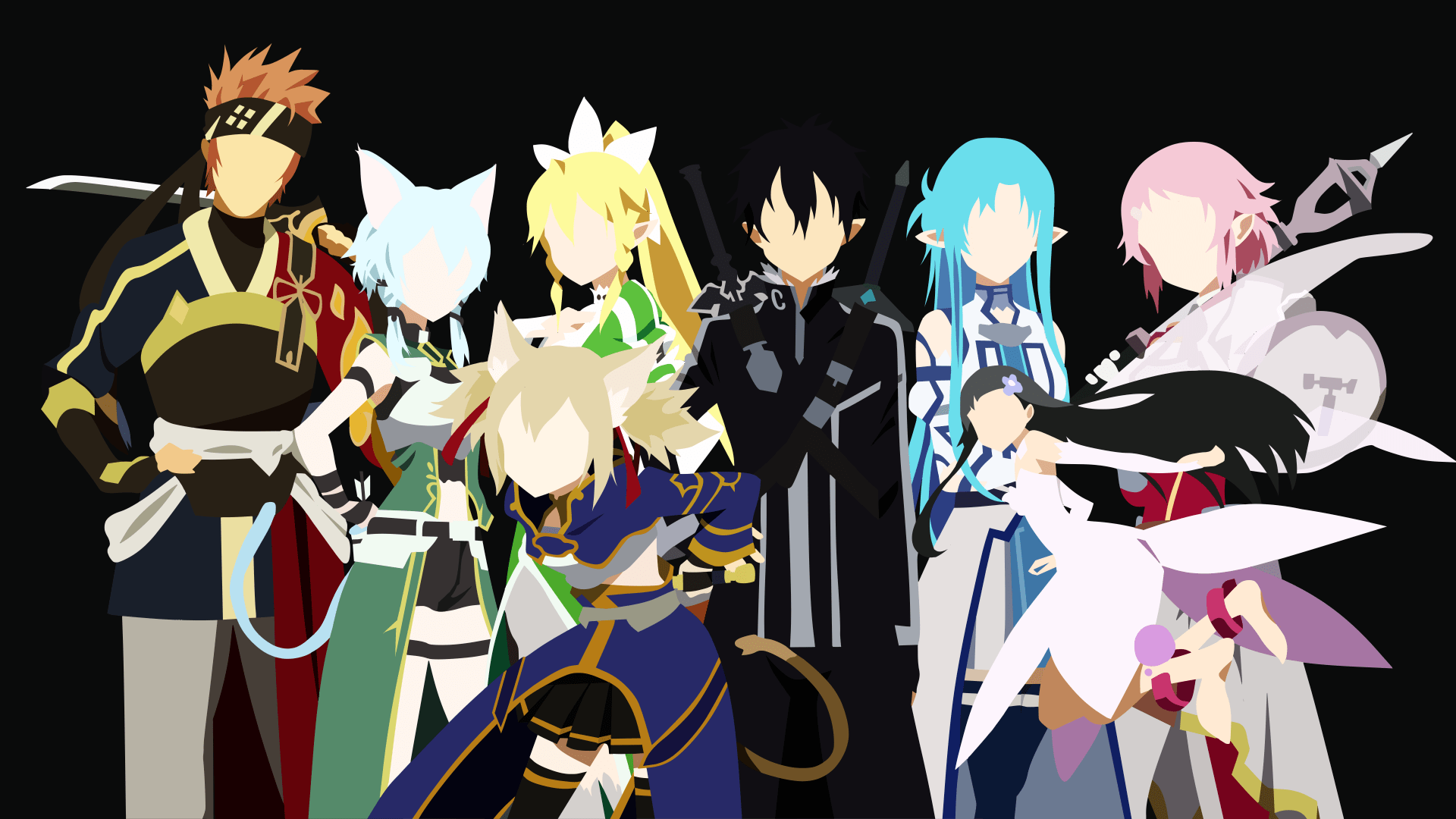 SAO Minimalist Wallpaper 8k Ultra HD Wallpaper Background Image
