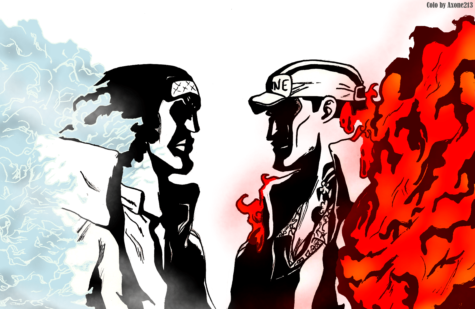 One Piece Showdown Akainu vs Aokiji HD Wallpaper