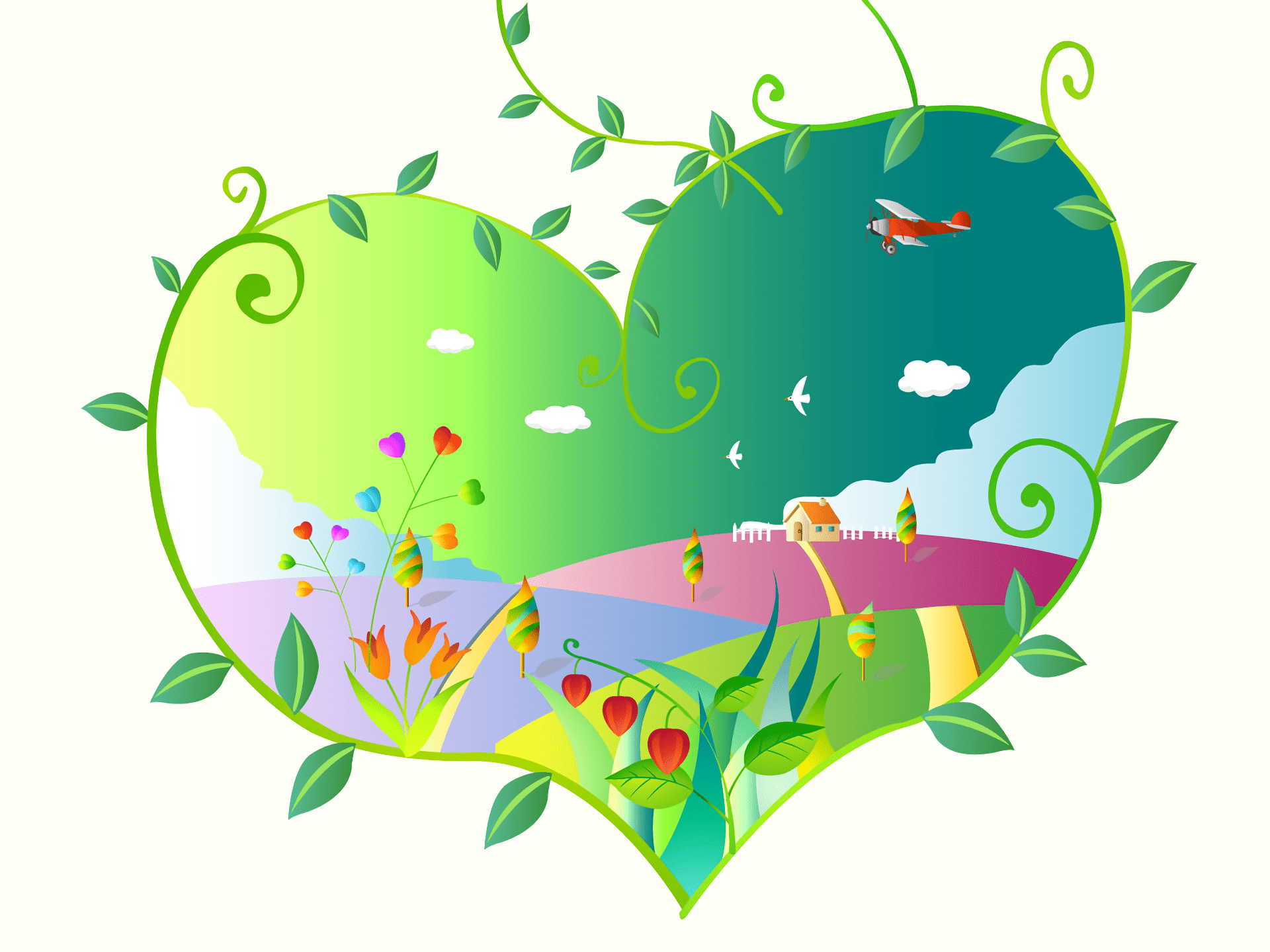 Download Earth Day Earth Artistic Heart HD Wallpaper