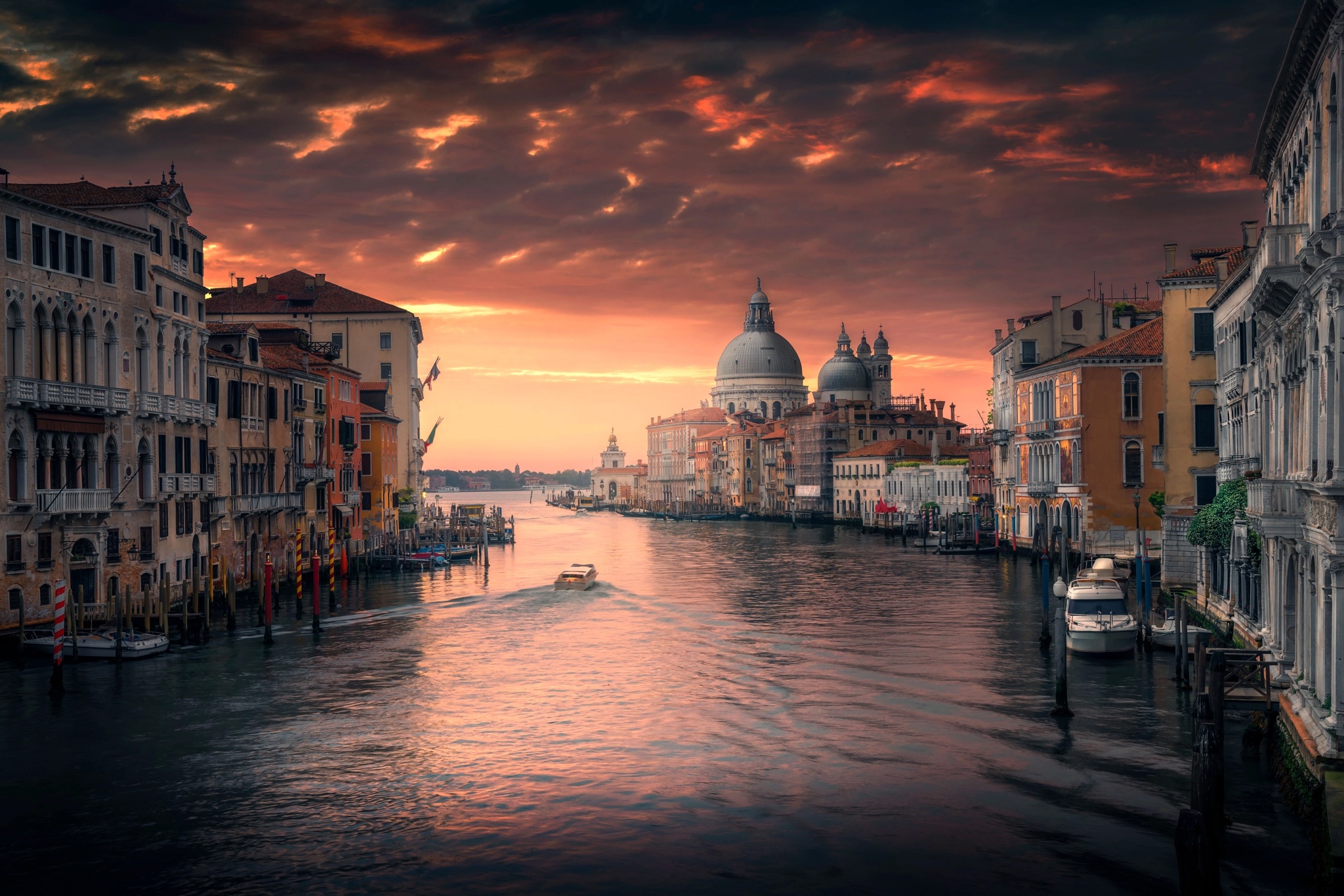 Venice Grand Canal at Sunset HD Wallpaper