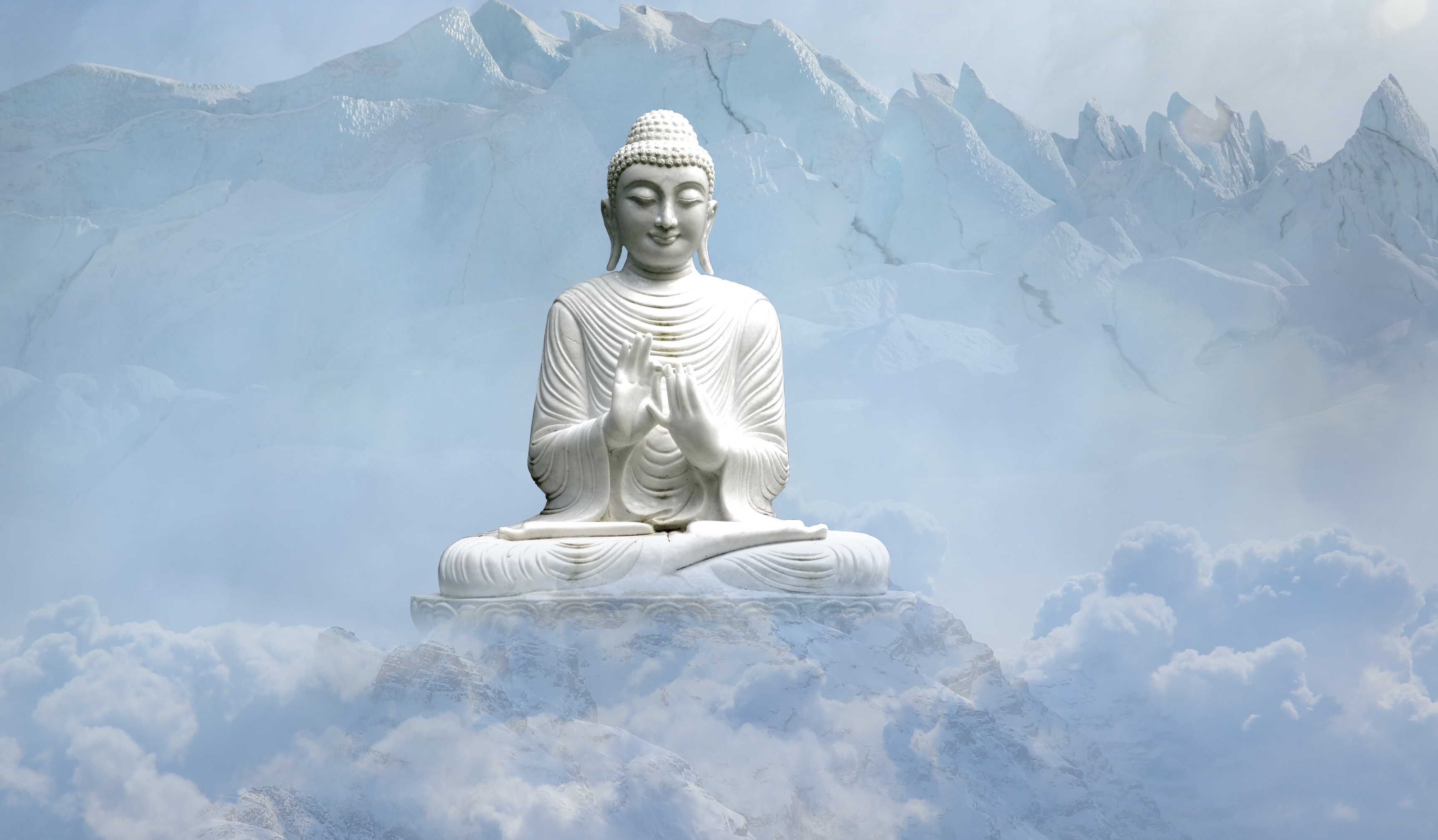 Serene Buddha in Clouds HD Wallpaper by Marisa04