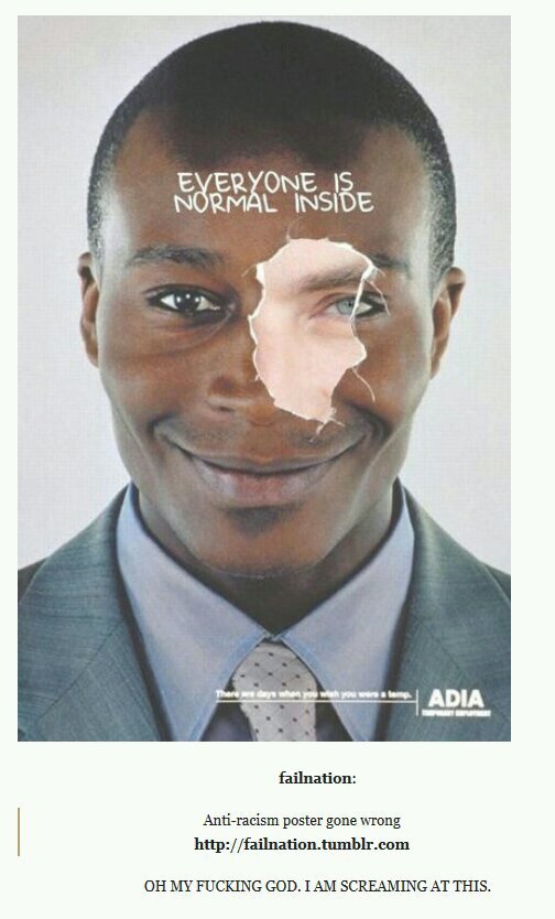anti racism poster gone really wrong Meme by holydiver ) Memedroid