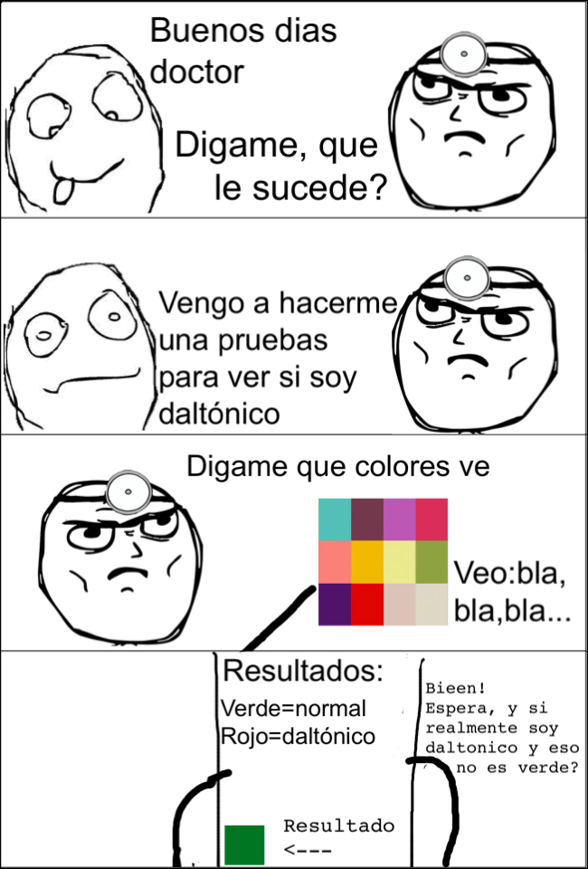 Daltónico=persona que confunde los colores Meme by DacarRodri
