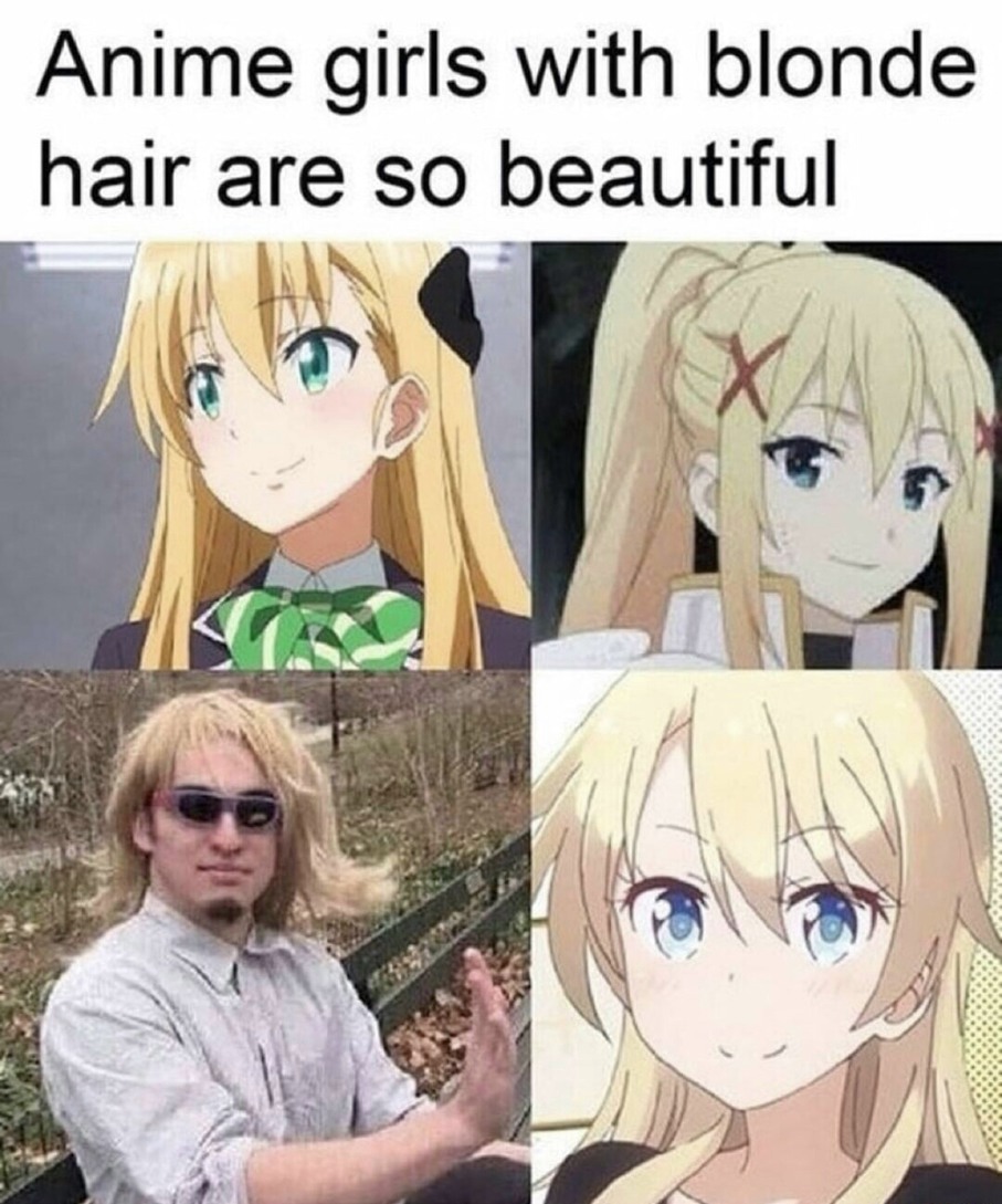 Blonde anime girls Meme by midabe01 ) Memedroid