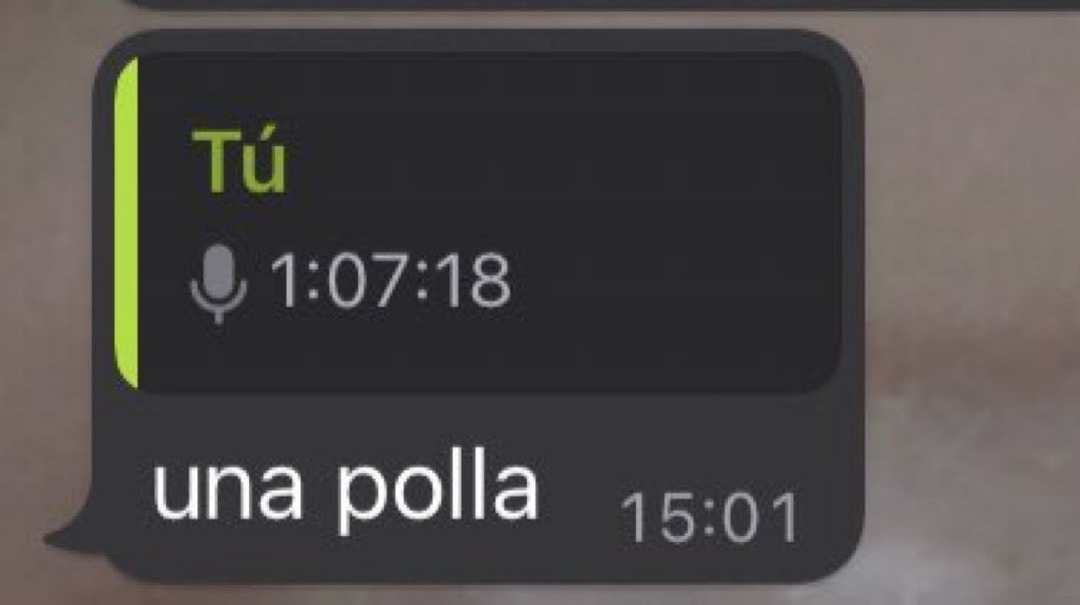 Mi amigo que no sabe escribir un mensaje de WhatsApp mandándome 196