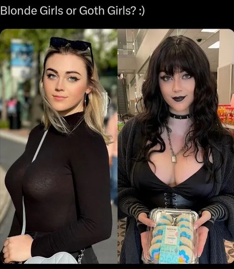blonde girls vs goth girls - Meme by roawesome :) Memedroid