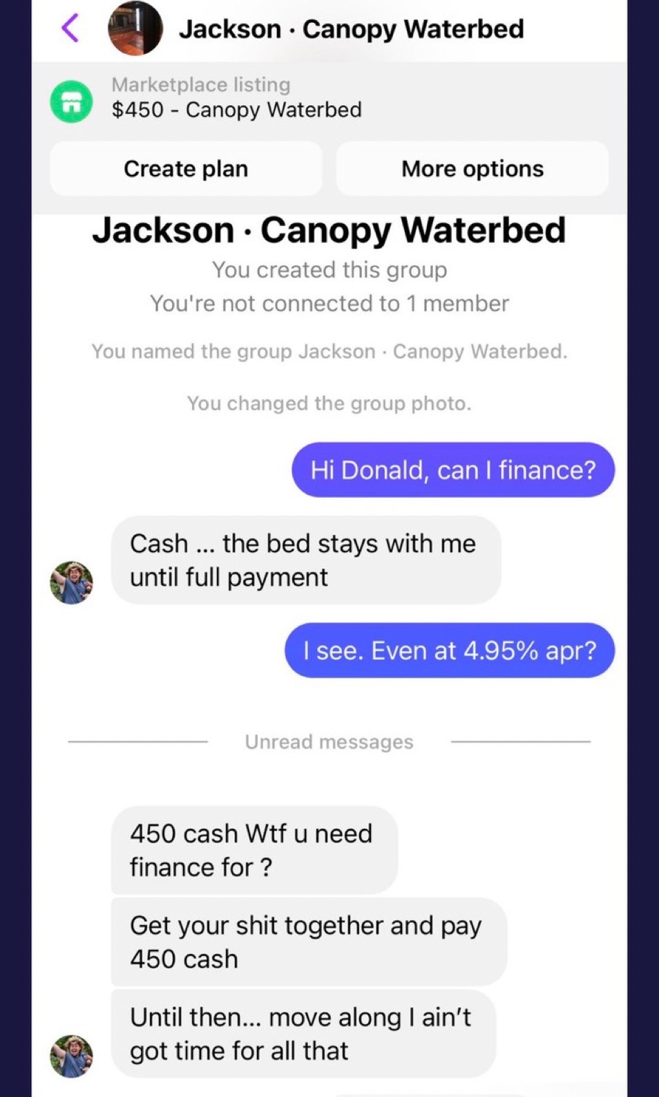 finance a waterbed TODAY! Meme by Niinja ) Memedroid