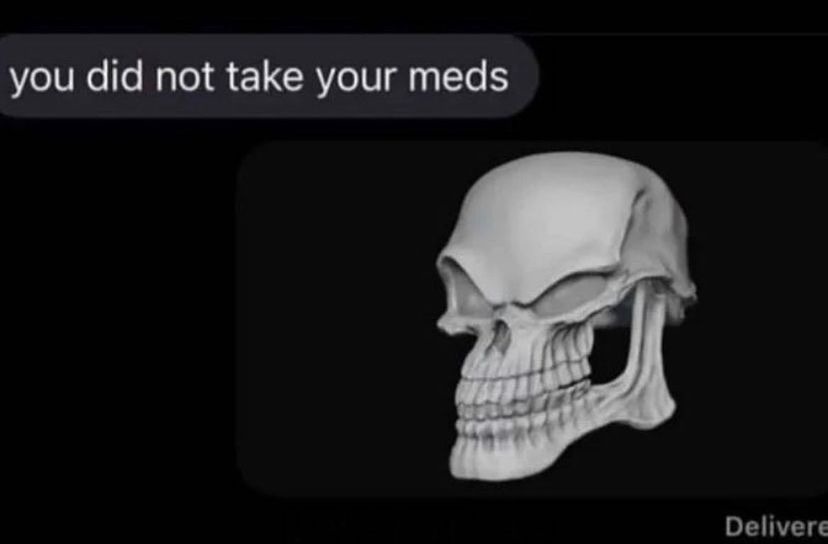 naur why does the skull look like dream Meme by astronomiical