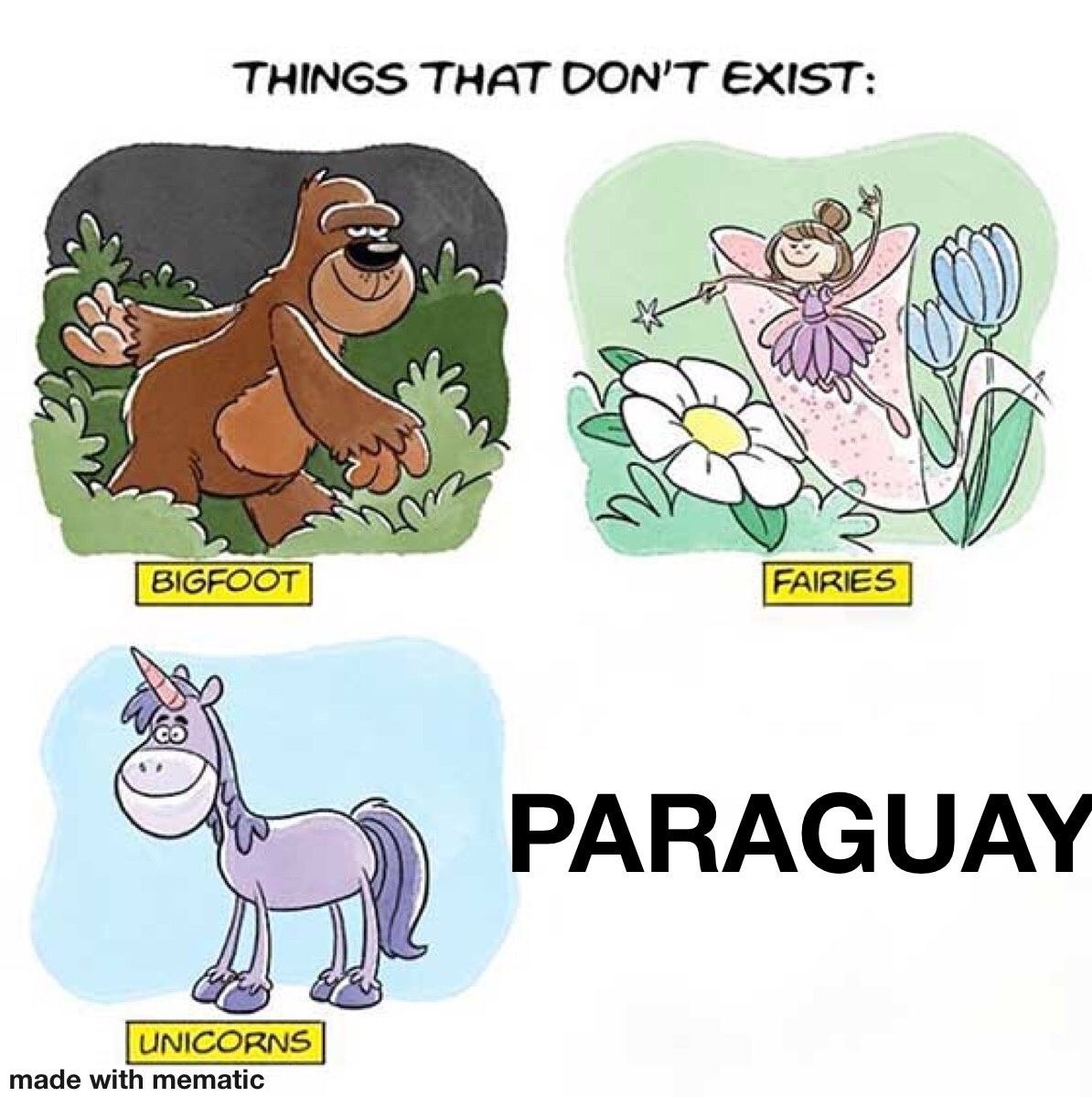 Paraguay no existe Meme subido por Adorian ) Memedroid