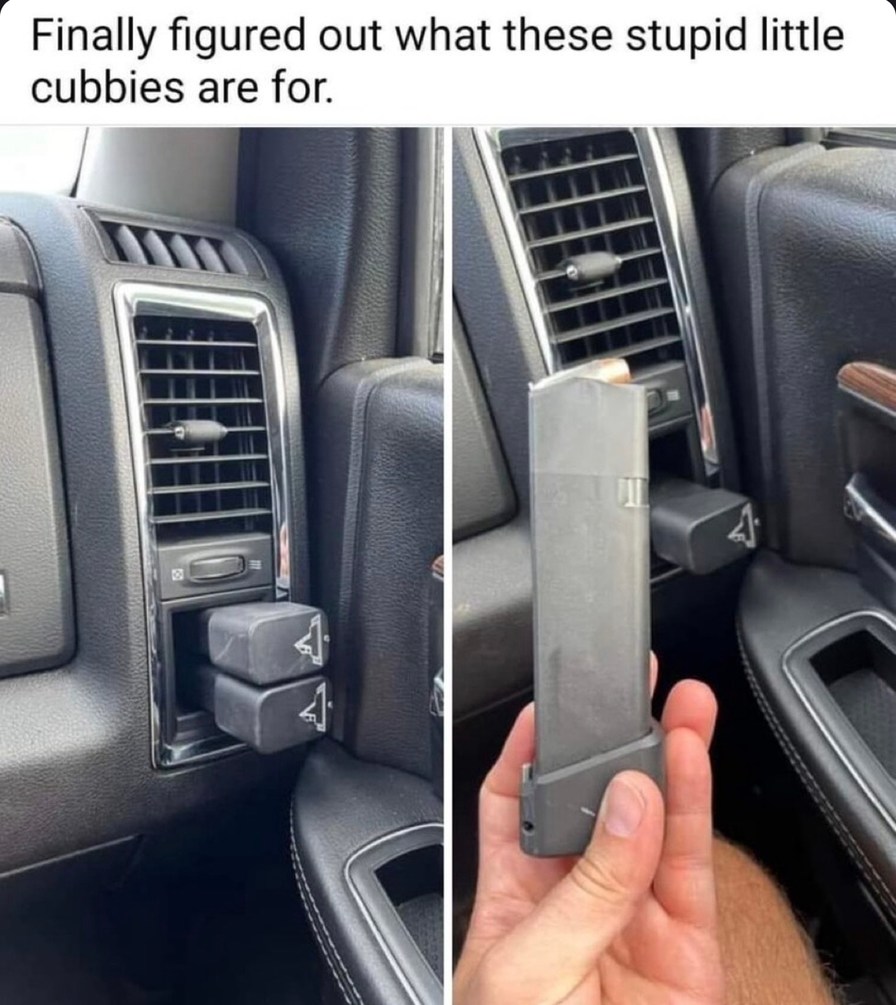 ﻿Finally figured out what these stupid little cubbies are for: