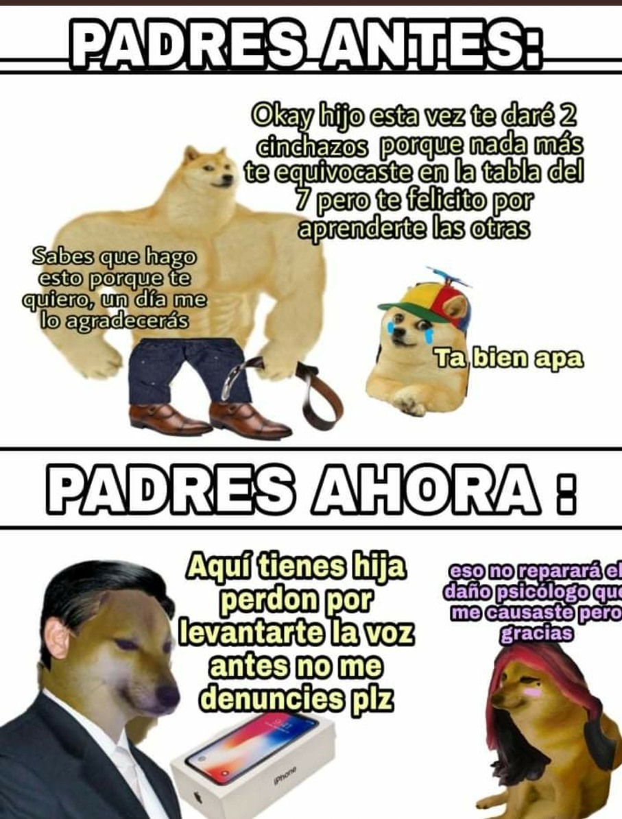 Padres antes vs ahora Meme subido por RICK138 ) Memedroid