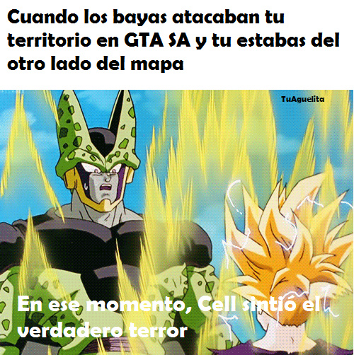 CJ sintió el verdadero terror... Meme by TuAguelita ) Memedroid