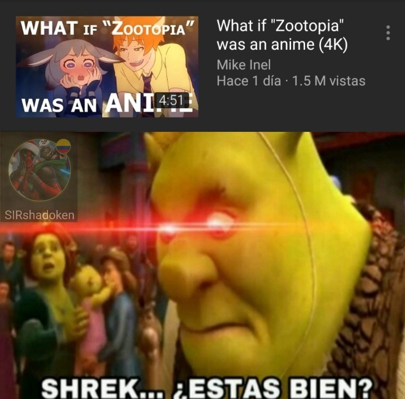 Que pasaría si zootopia fuera un anime? Meme subido por SIRshadoken