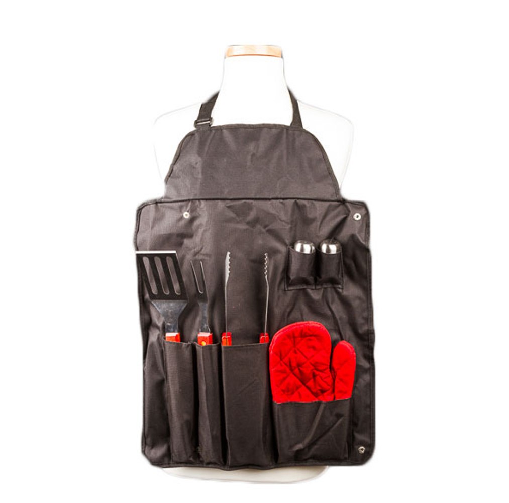 7 Pc Cooking Apron & BBQ Utensils Set BBQ Aprons & Grilling Tools eBay