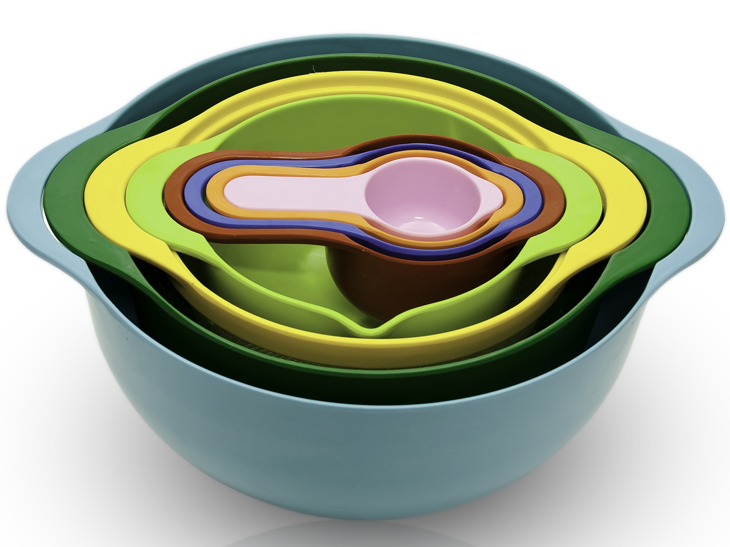 8 Pcs Melamine Mixing Bowls and Colander Set w/ Measuring Cups eBay