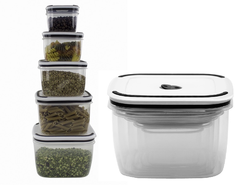 10 Pcs Plastic Food Storage Containers Set With Air Tight Lids & Microwave Vents eBay