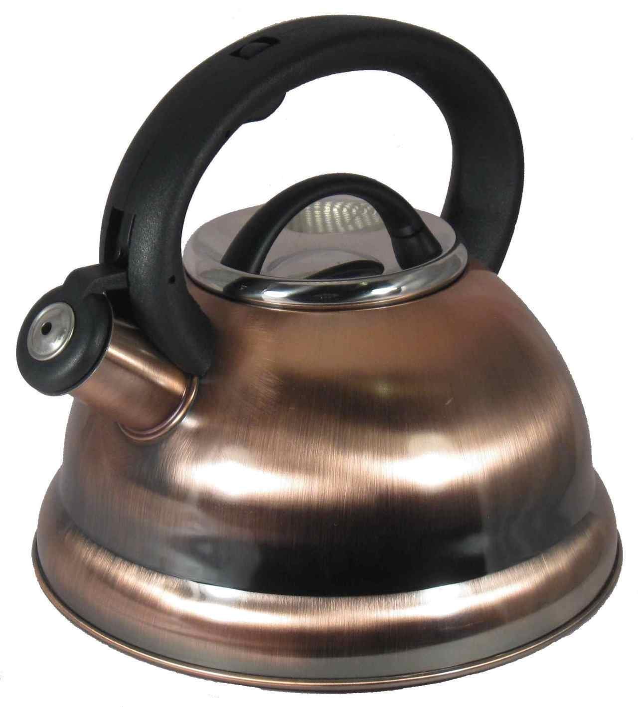 Stainless Steel Tea Kettle 2.8 L Stove Top Whistling Kettle (Dark