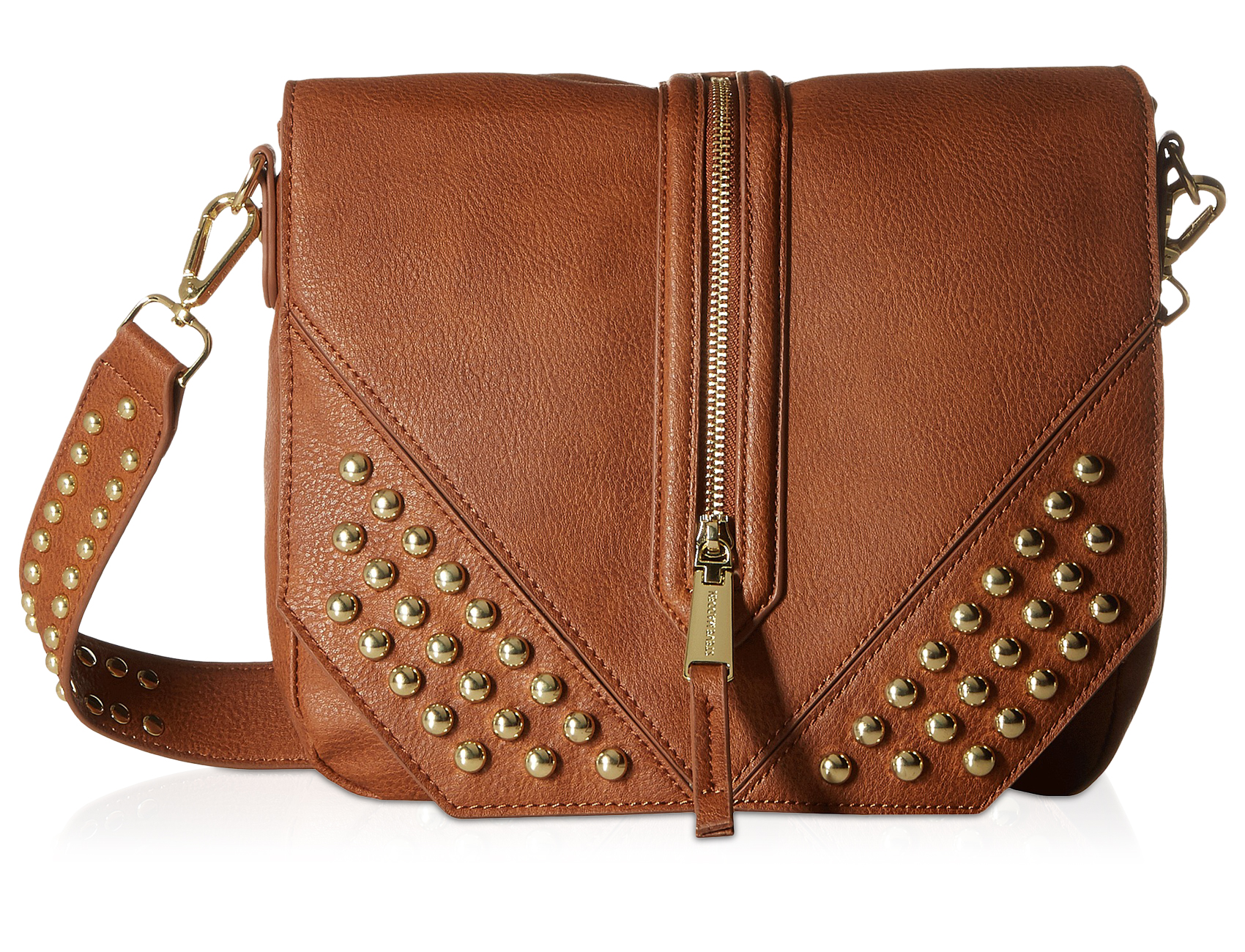 Steve Madden Women's Blucky Studded Saddle Crossbody Bag Cognac eBay