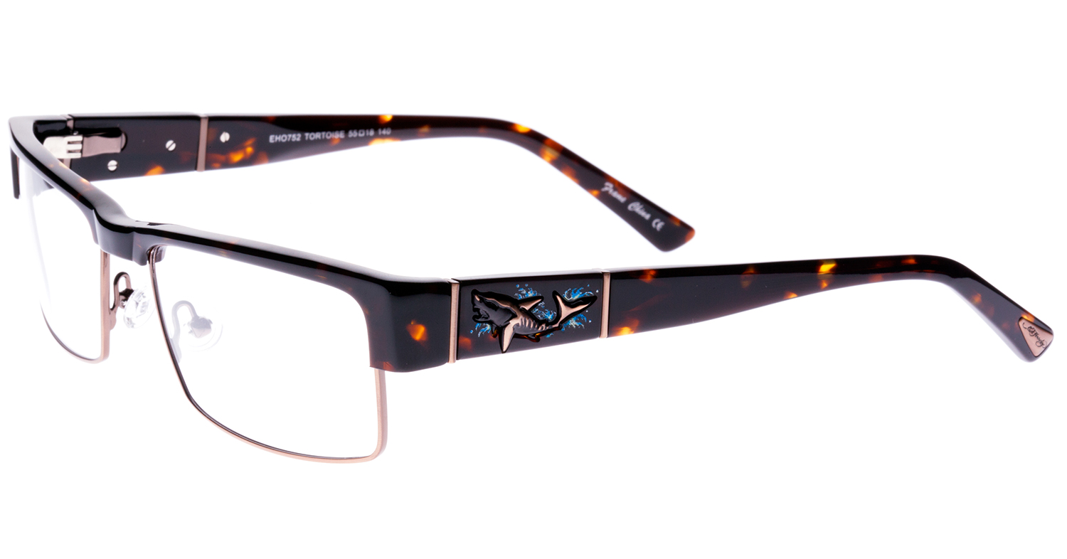Ed Hardy Men's EHO752 Prescription Eyeglasses Tortoise eBay
