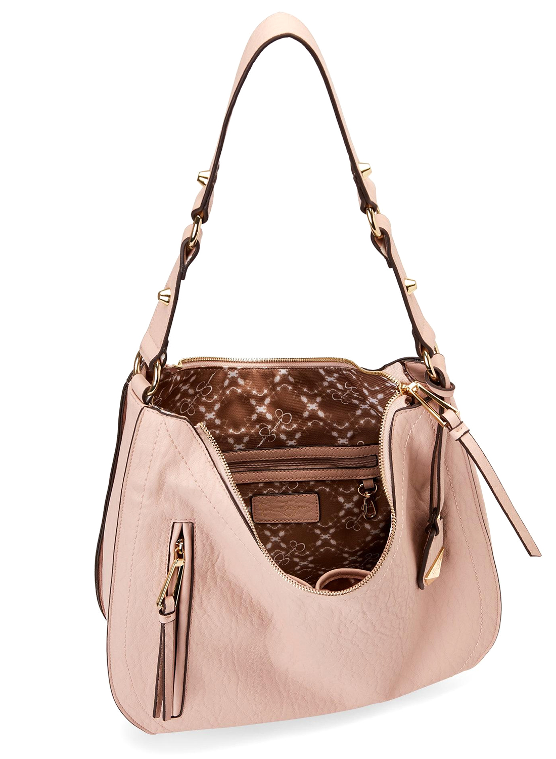 Jessica Simpson Eve Top Zip Hobo Shoulder Bag Blush eBay