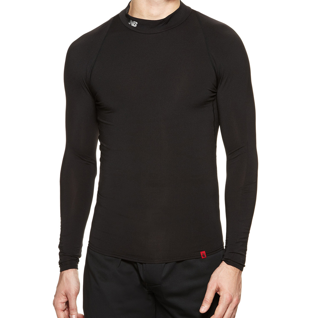 New Balance Black Thermal Compression Mock Long Sleeve eBay