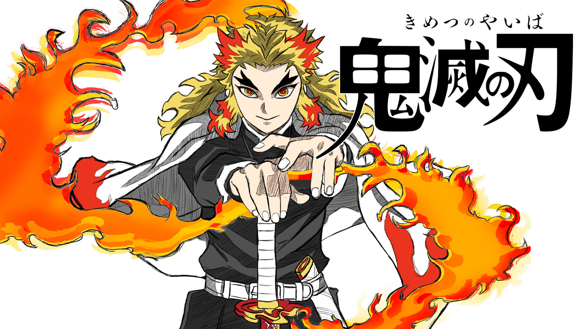 Rengoku Fire Hashira HD Wallpaper Background Image 2000x1125