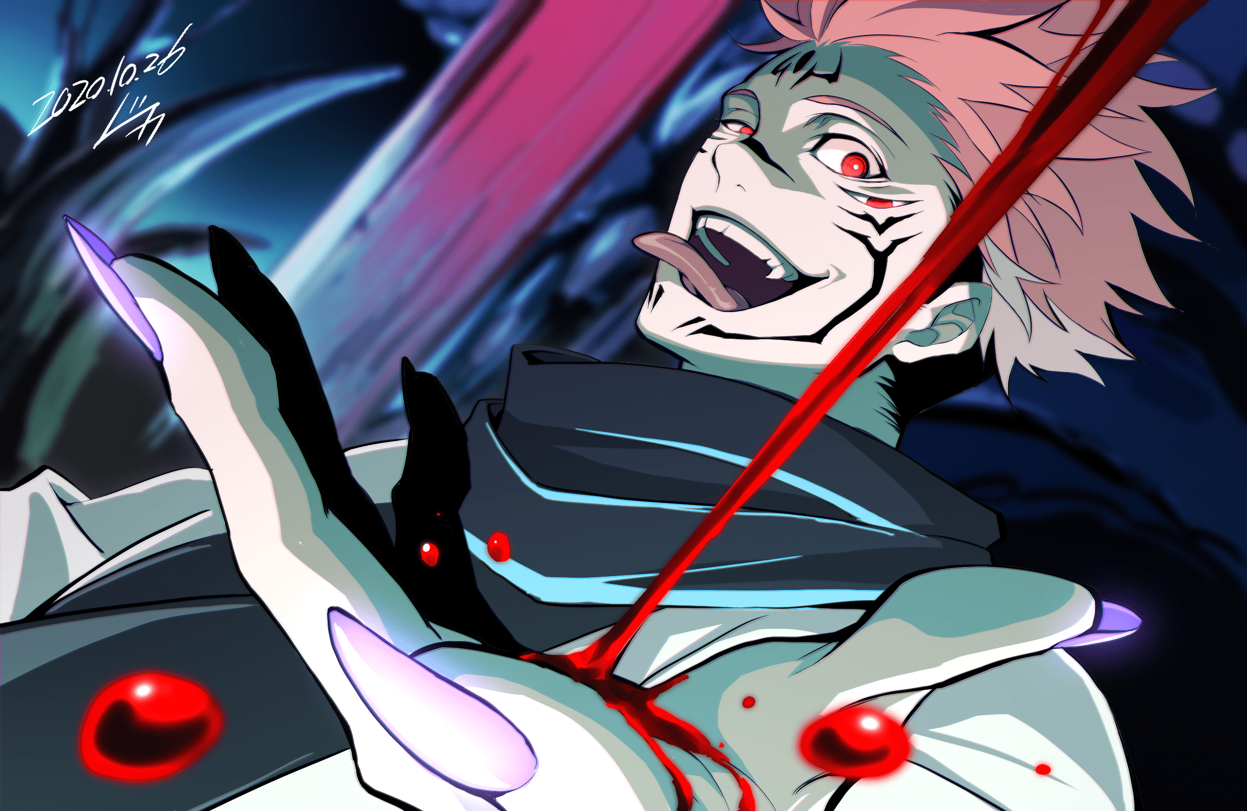 Sukuna HD Wallpaper Background Image 2436x1585