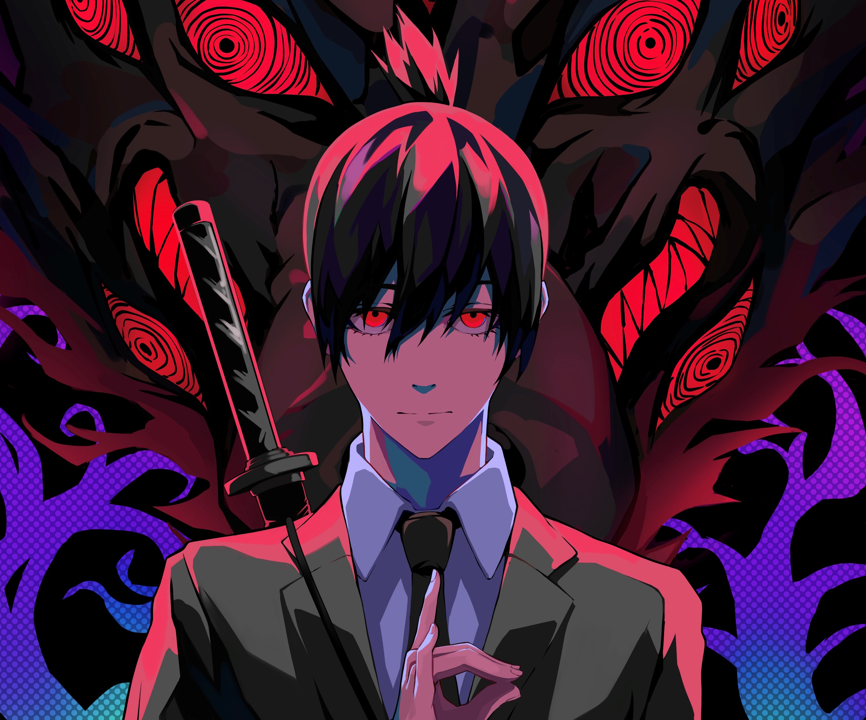 Download Aki Hayakawa Anime Chainsaw Man HD Wallpaper by 宵宵。YoiYoi.