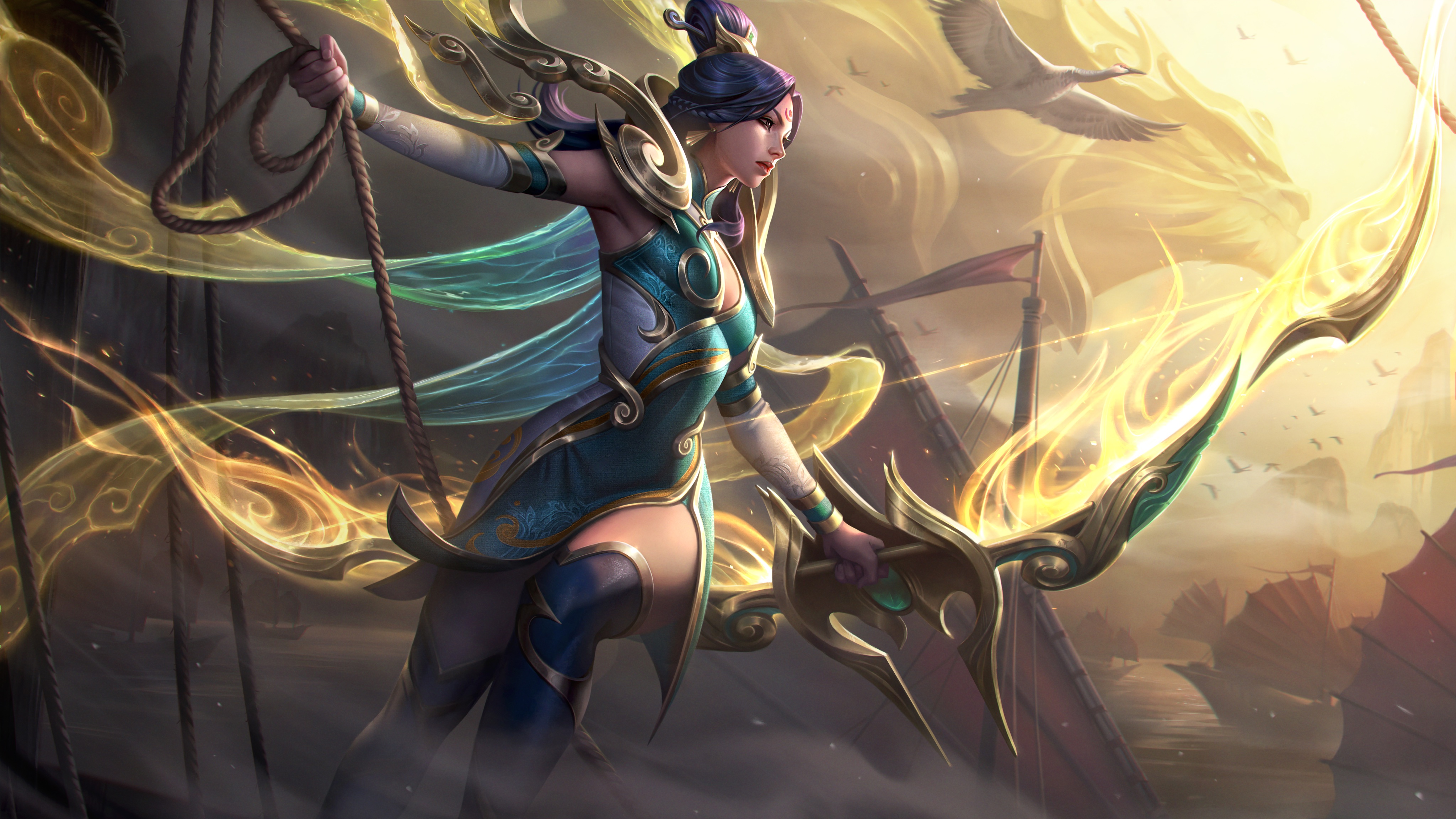 Ashe Ascendant: Stunning 4K League of Legends Wallpaper