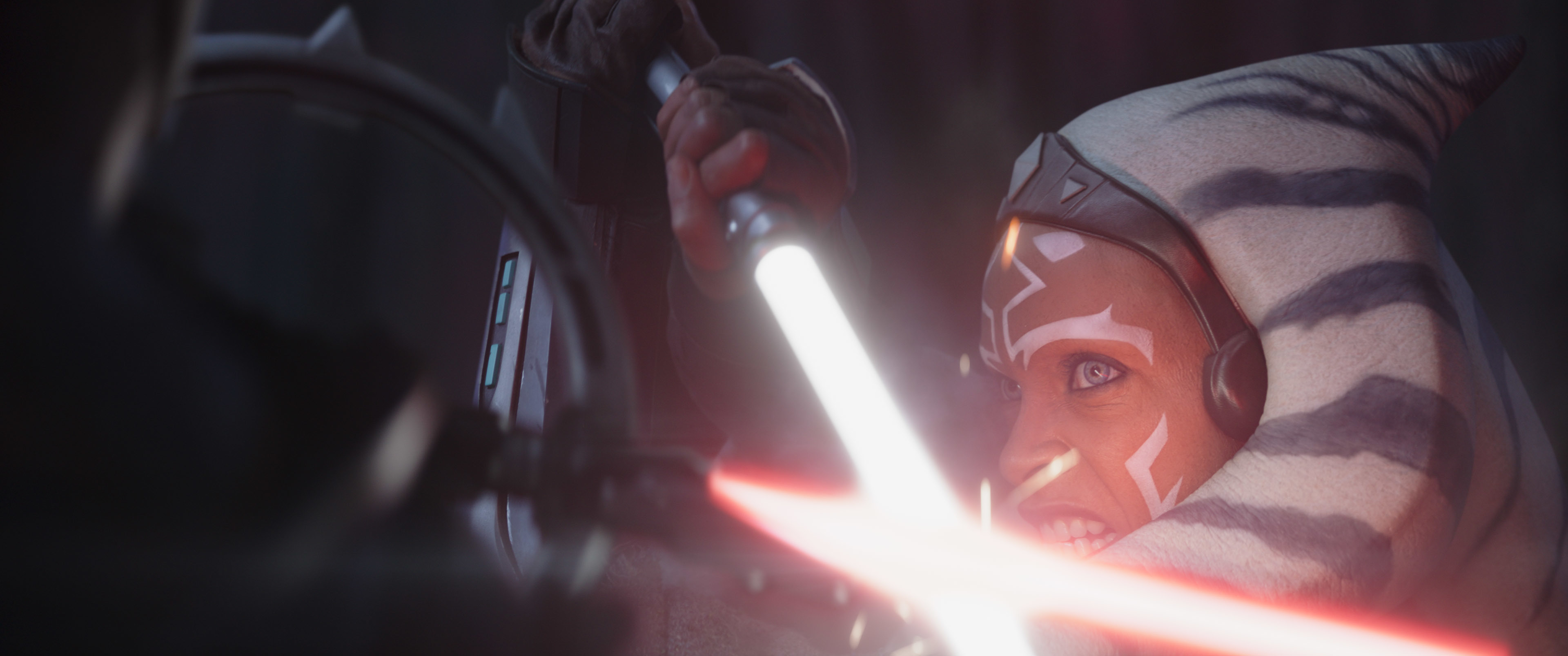 Ahsoka Tano HD Wallpaper Intense Lightsaber Duel