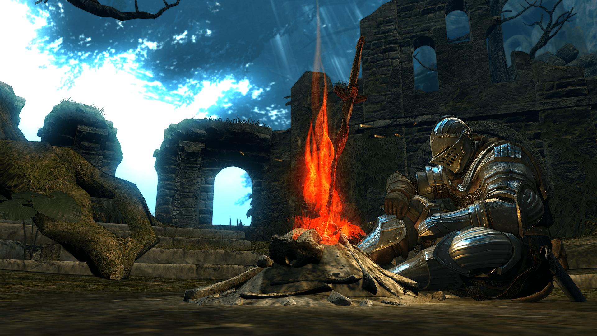 Bonfire Respite in Dark Souls Download Your Free HD Wallpaper Now!