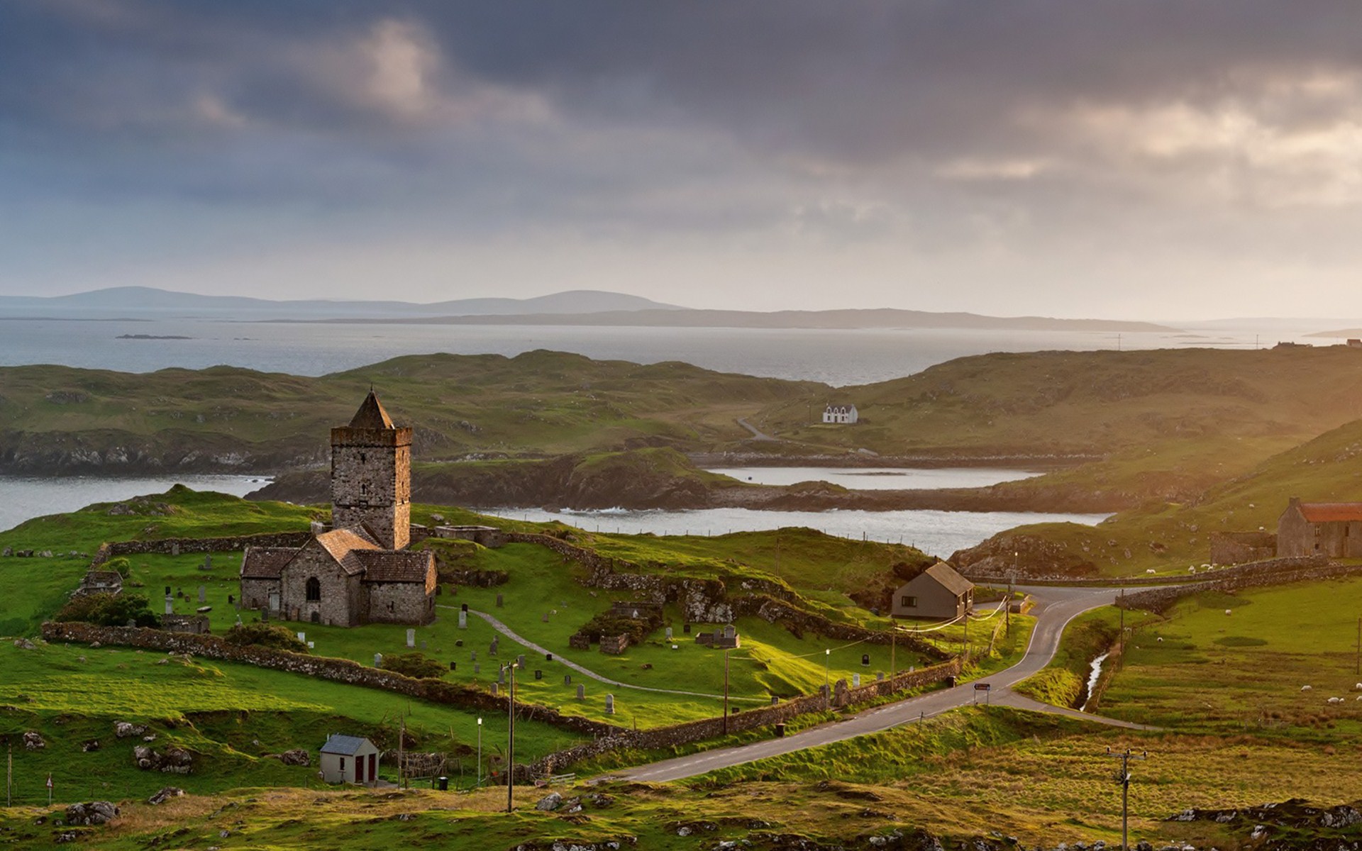 Download Religious St Clement's Church, Rodel HD Wallpaper