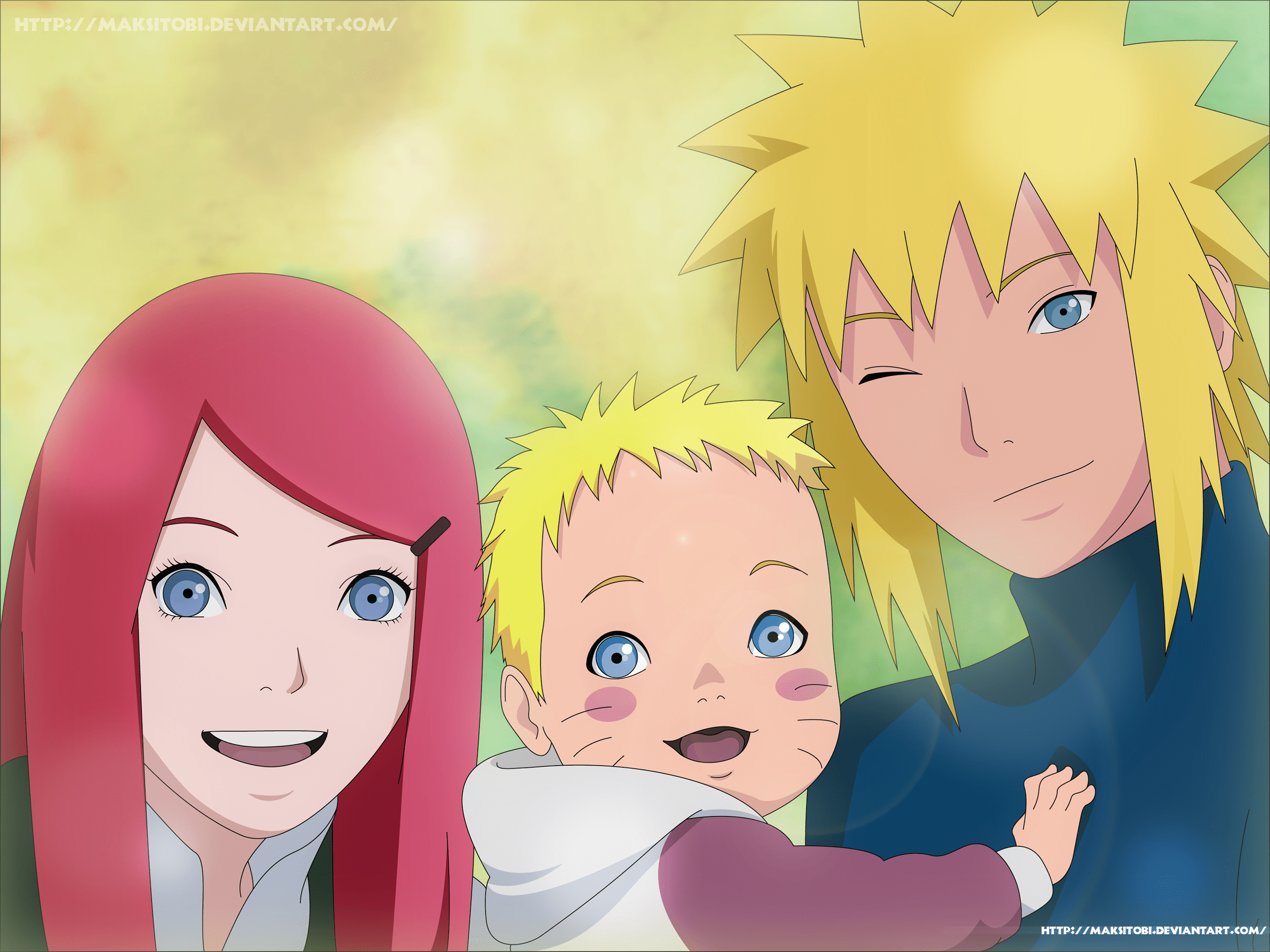 Family Portrait Naruto Uzumaki HD Wallpaper by maksitobi