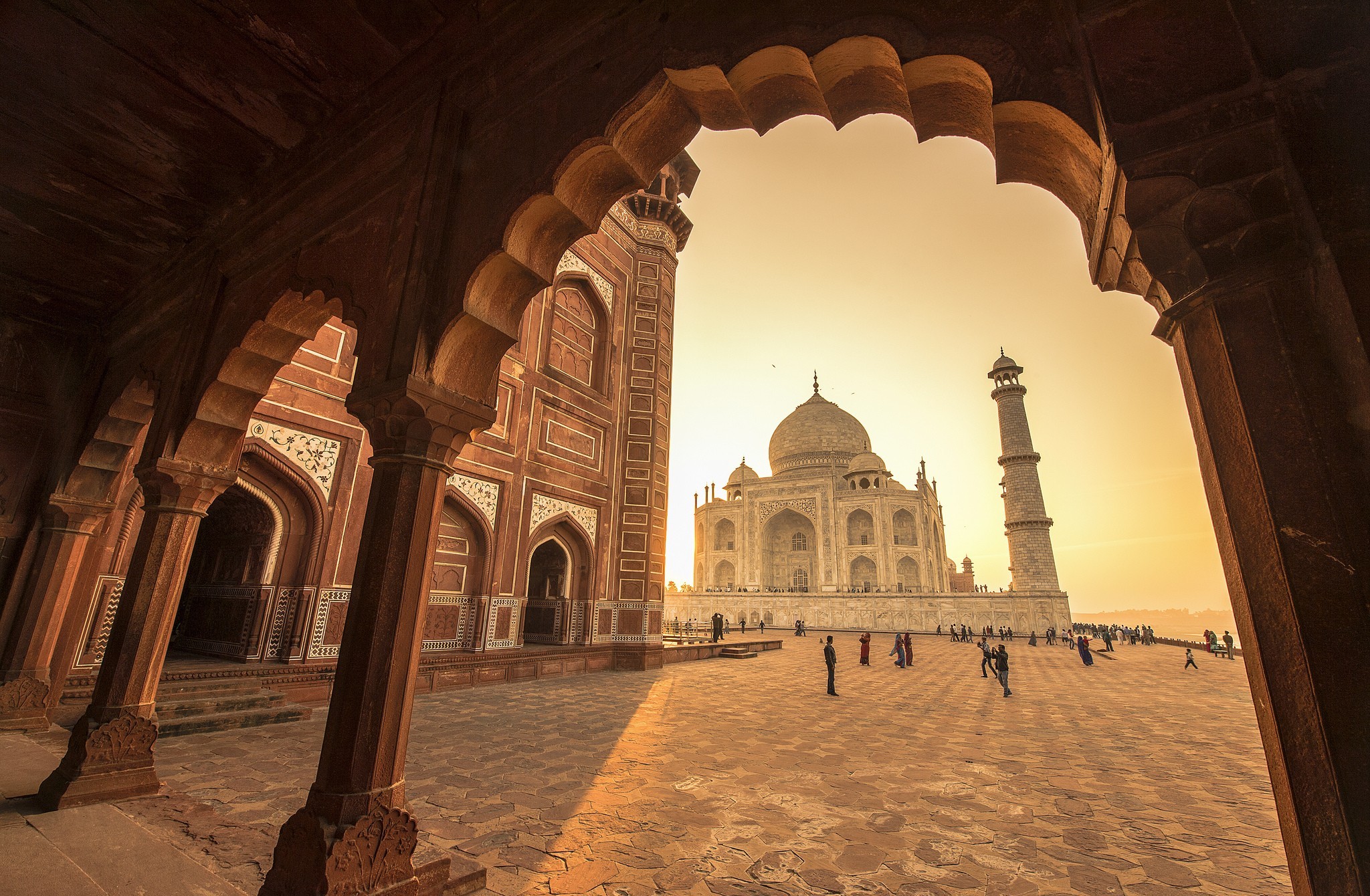 Taj Mahal Arch View HD Wallpaper, Agra, India