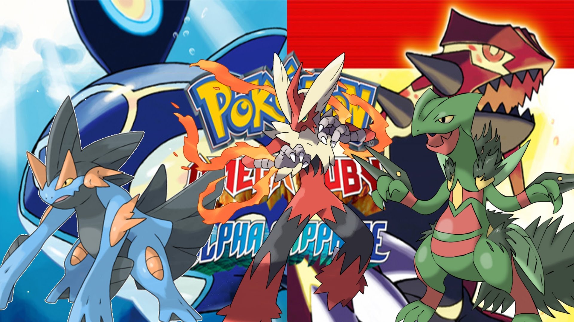 Epic Pokémon Omega Ruby Alpha Sapphire Wallpaper featuring Mega Evolutions