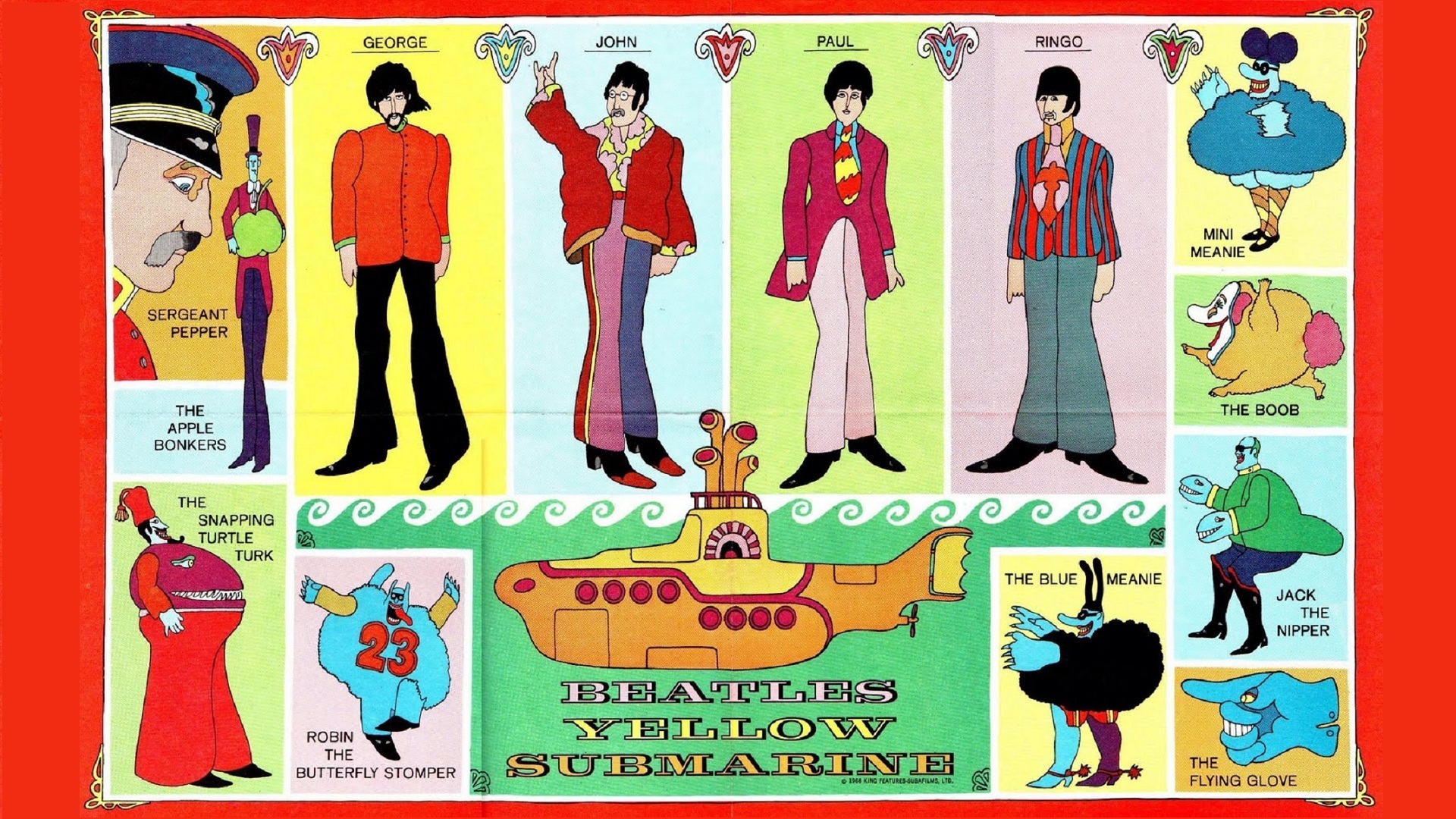 Download The Beatles Movie Yellow Submarine HD Wallpaper