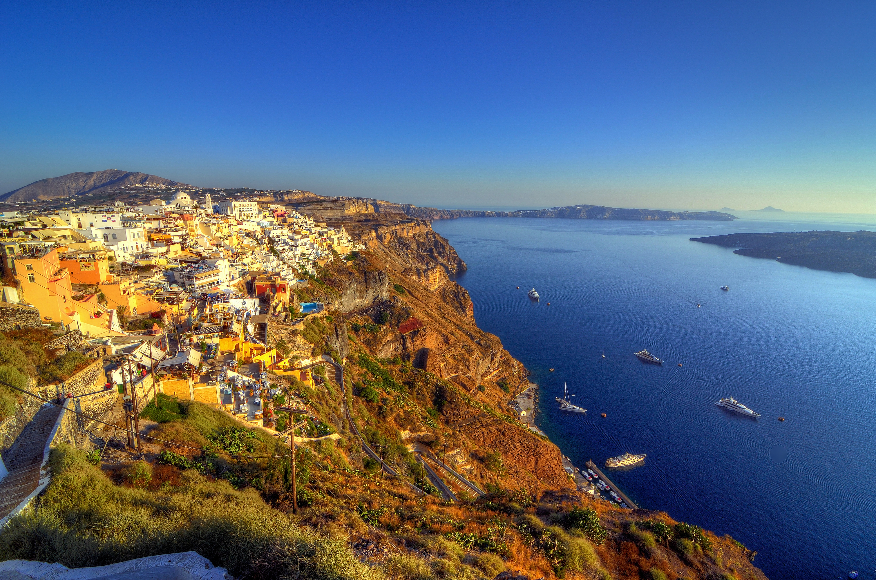 Santorini HD Wallpaper Background Image 3020x2000