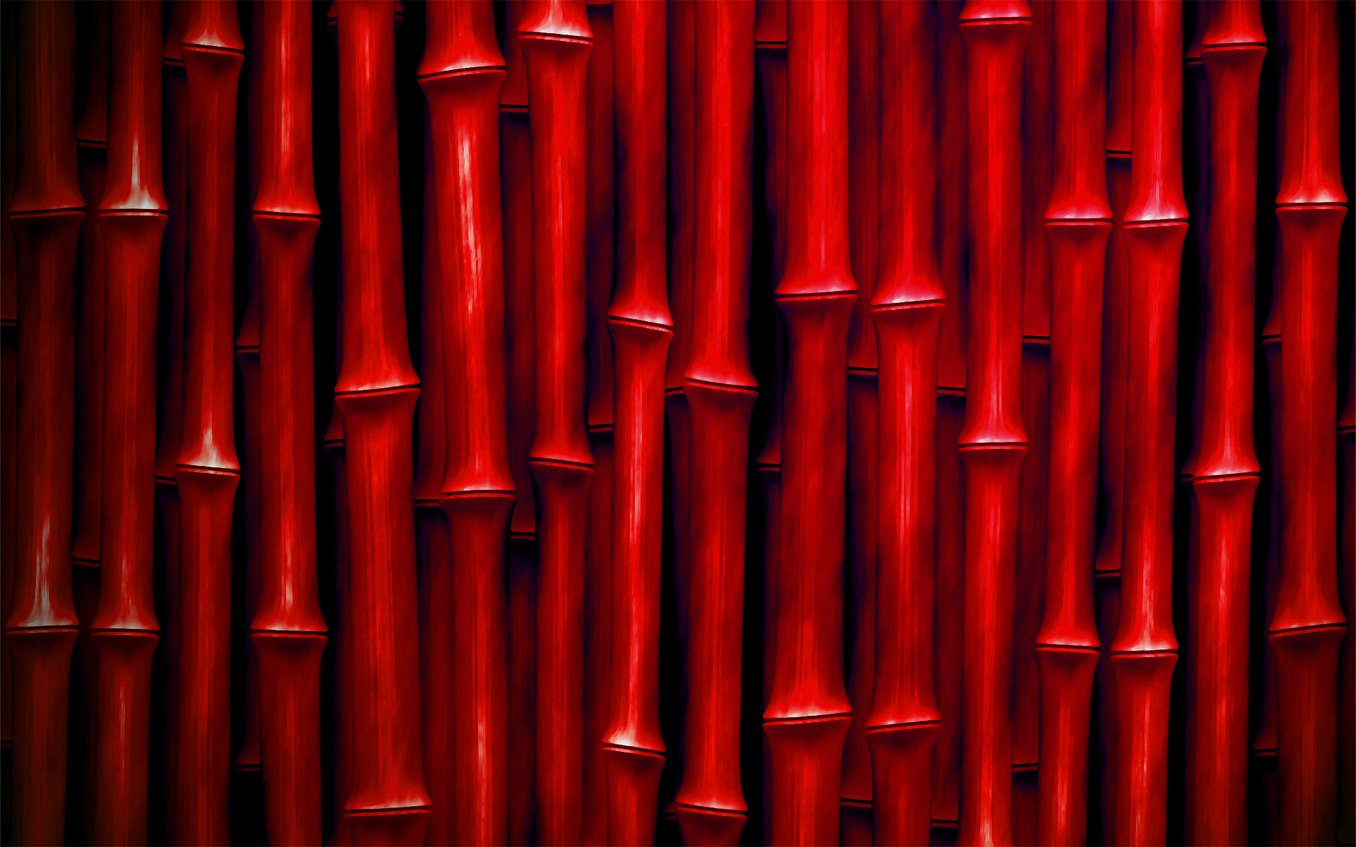 Download Red Nature Bamboo HD Wallpaper
