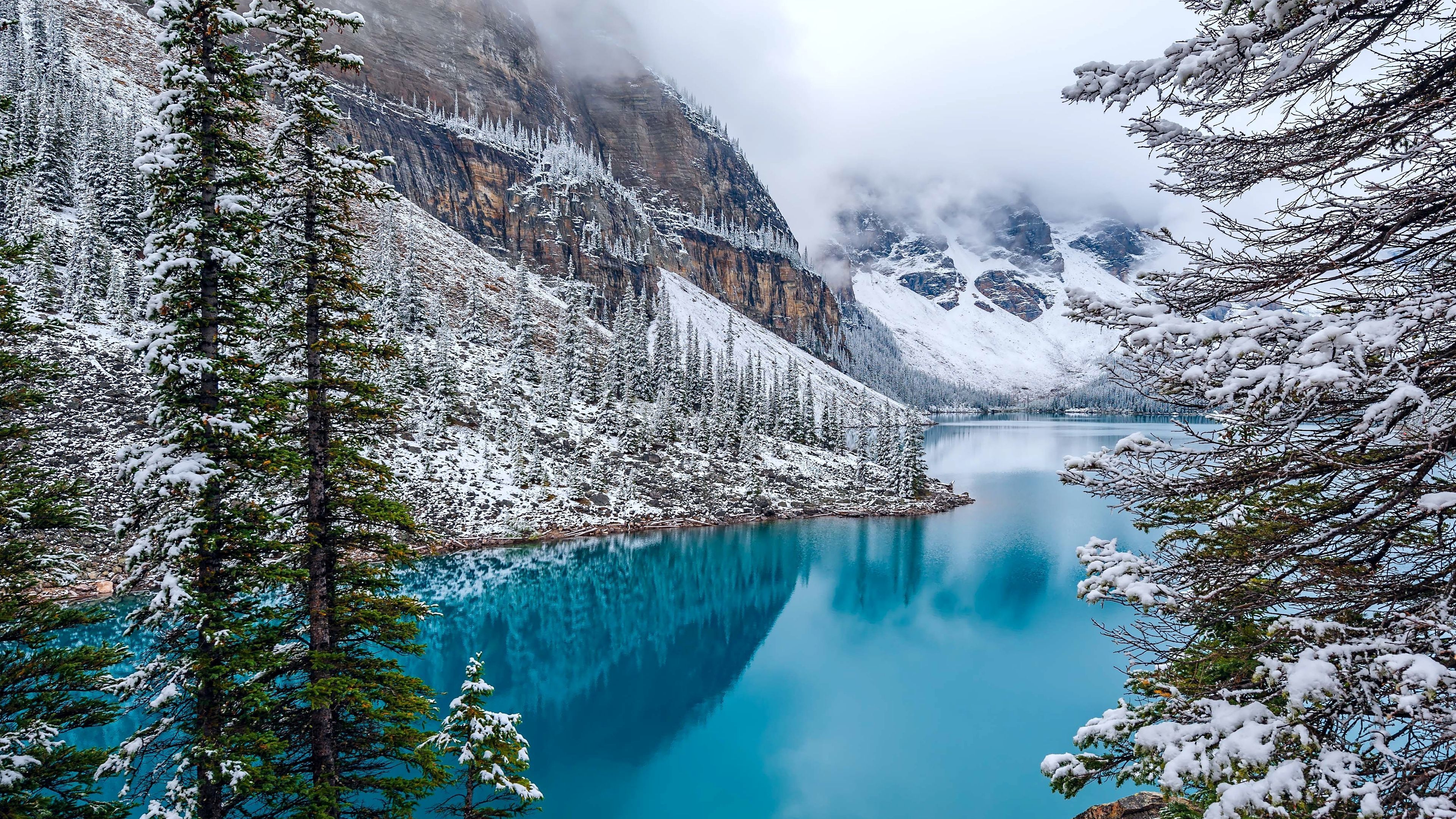 4K Ultra HD Wallpaper Moraine Lake, Banff’s Majestic Reflection