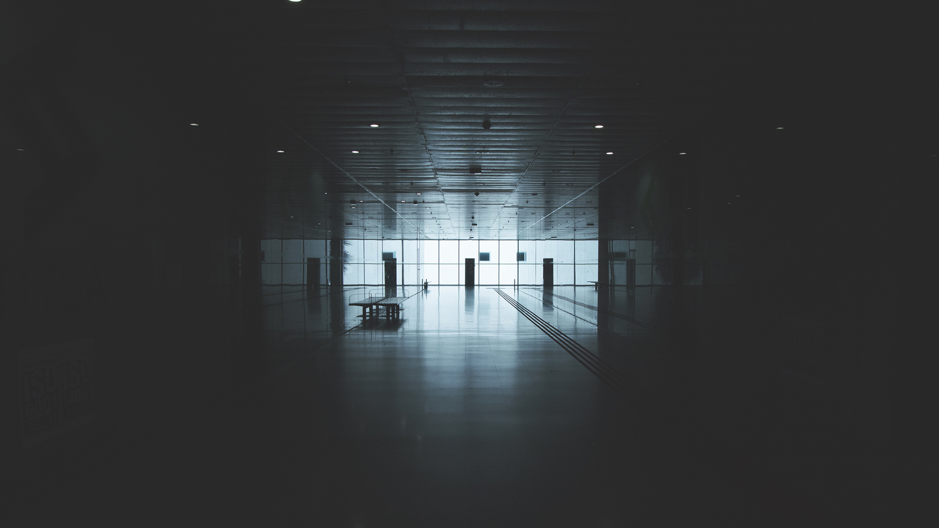 Download Architecture Dark Hallway HD Wallpaper