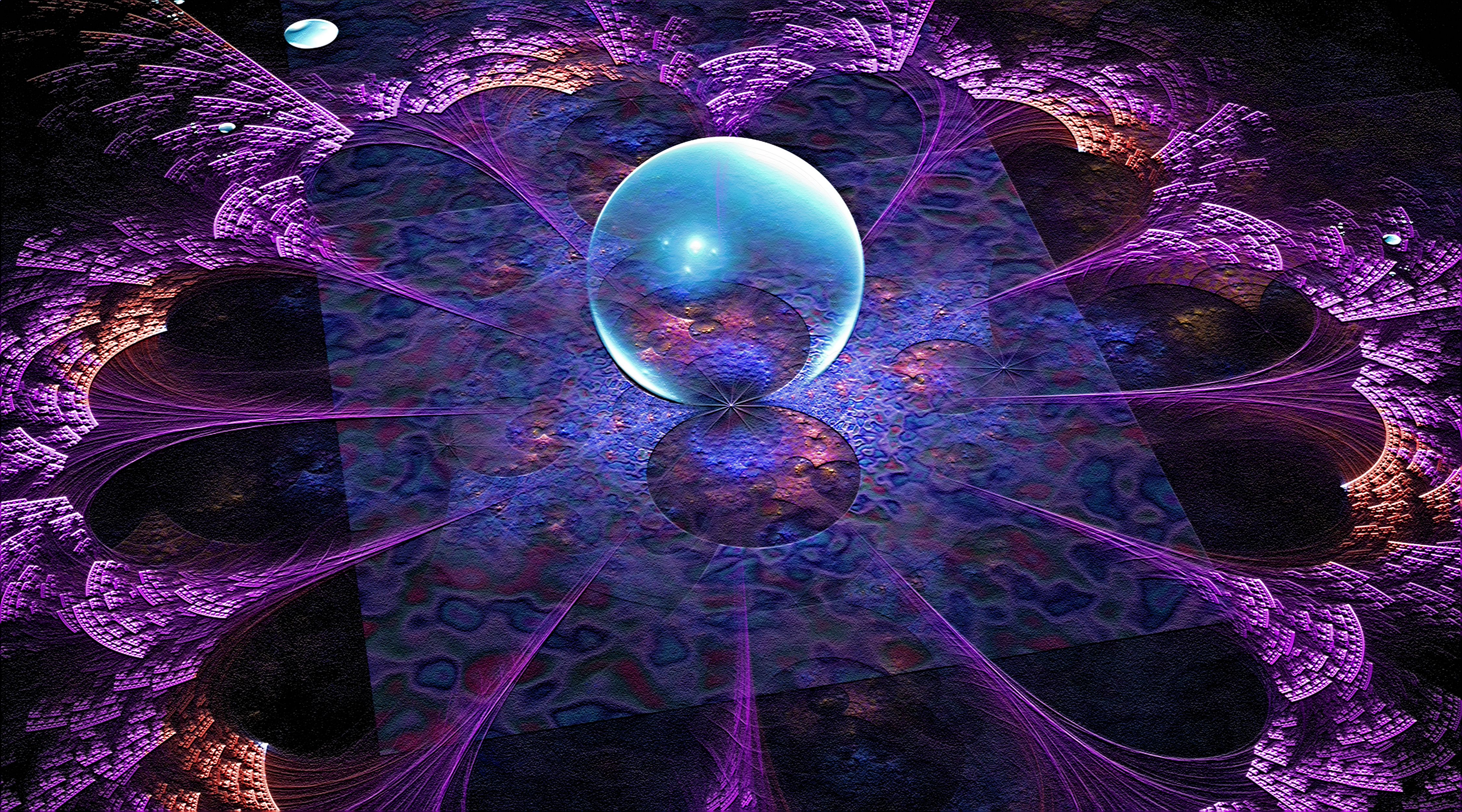 Download Purple Reflection Orb Abstract Sphere 4k Ultra HD Wallpaper